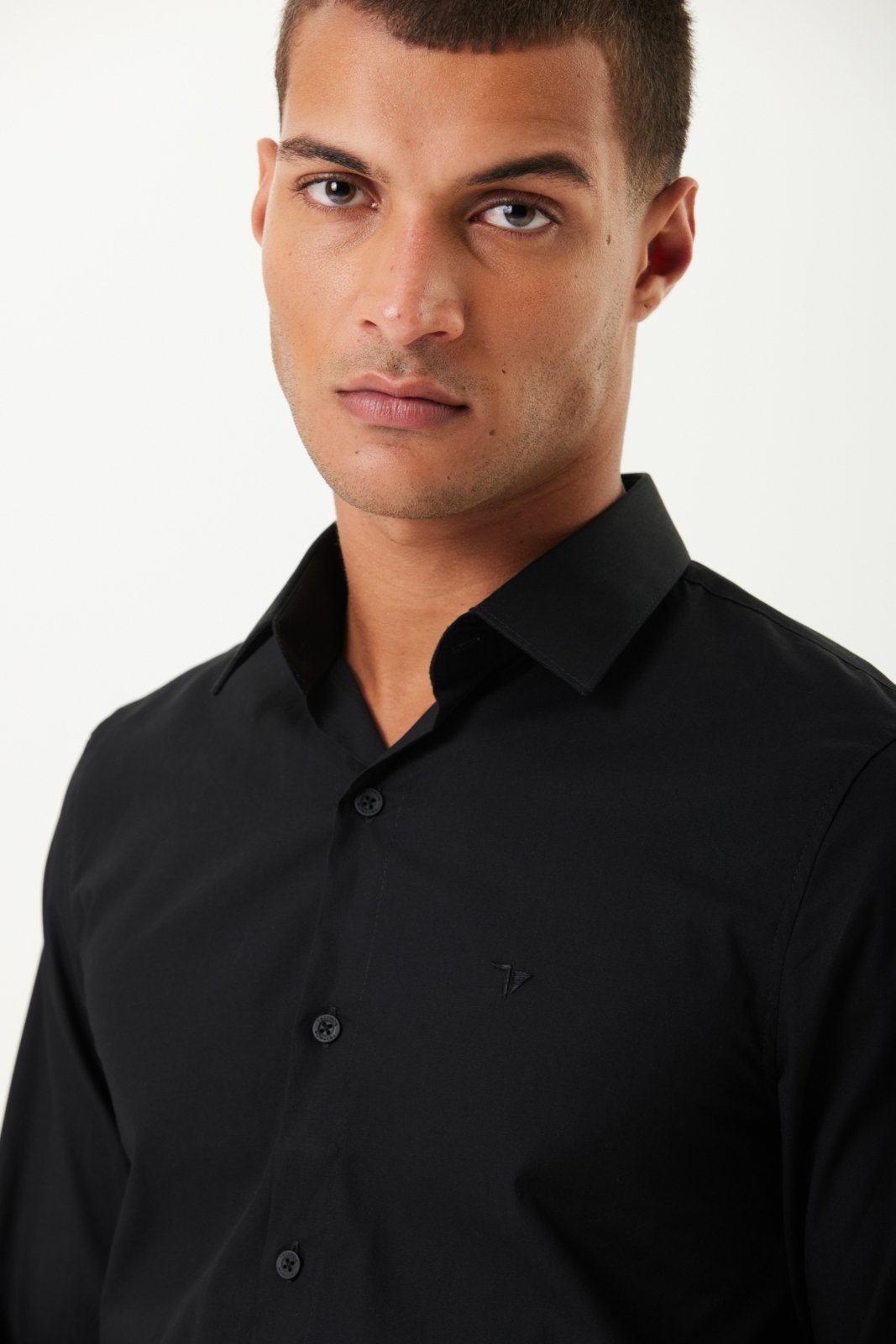 Camisa Traymon Manga Longa Slim Preto