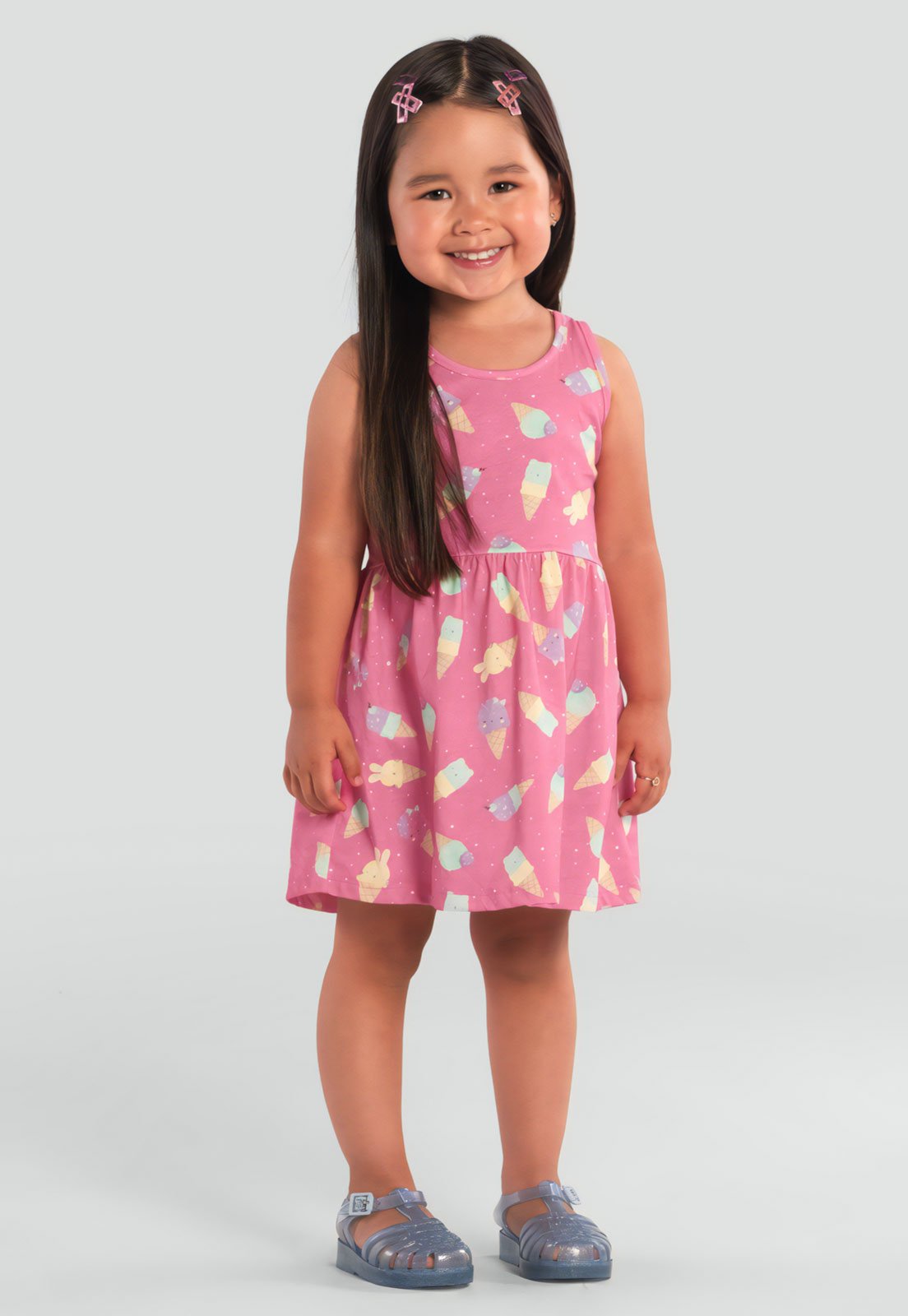 Vestido Brandili Sorvetes Rosa