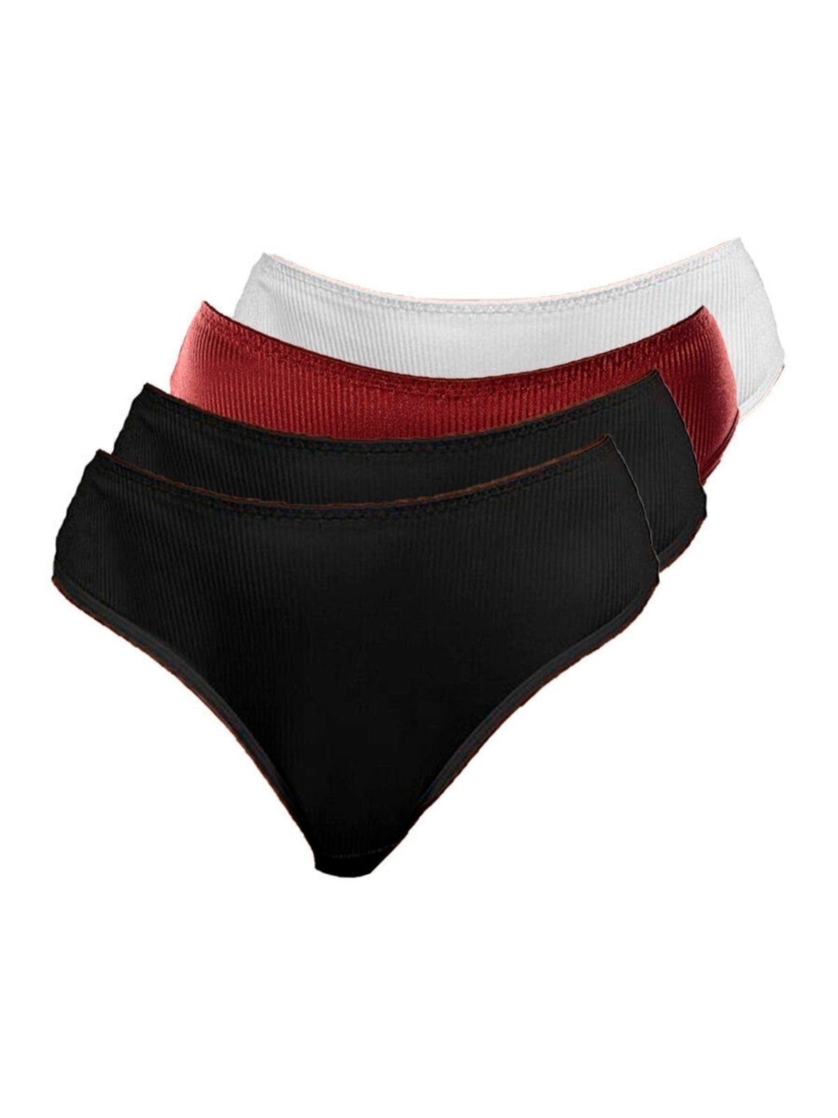Kit com 4 Calcinhas Alta Abrupt Demillus 56096 Vermelho