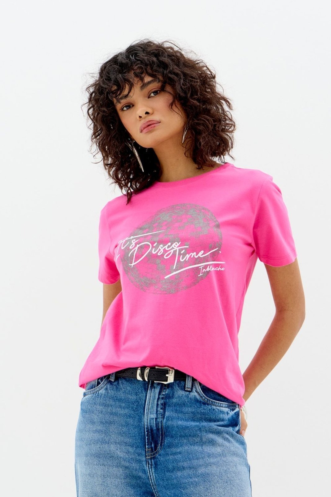 T-Shirt It's Disco Time Feminina Inblanche