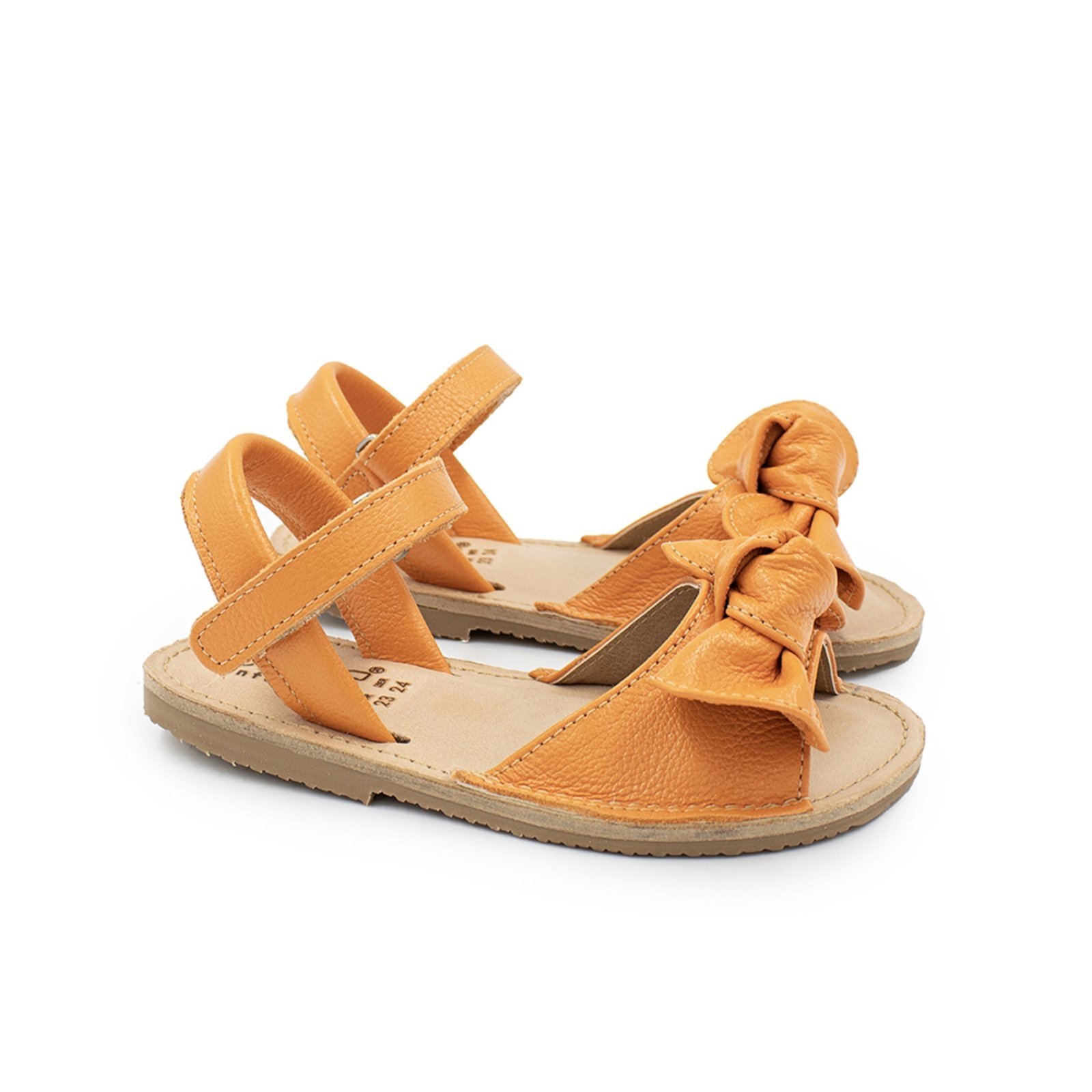 Vista 2 Infantil - Sandalia Menina Blue Flavia Couro Laranja Blue Infantis laranja blue