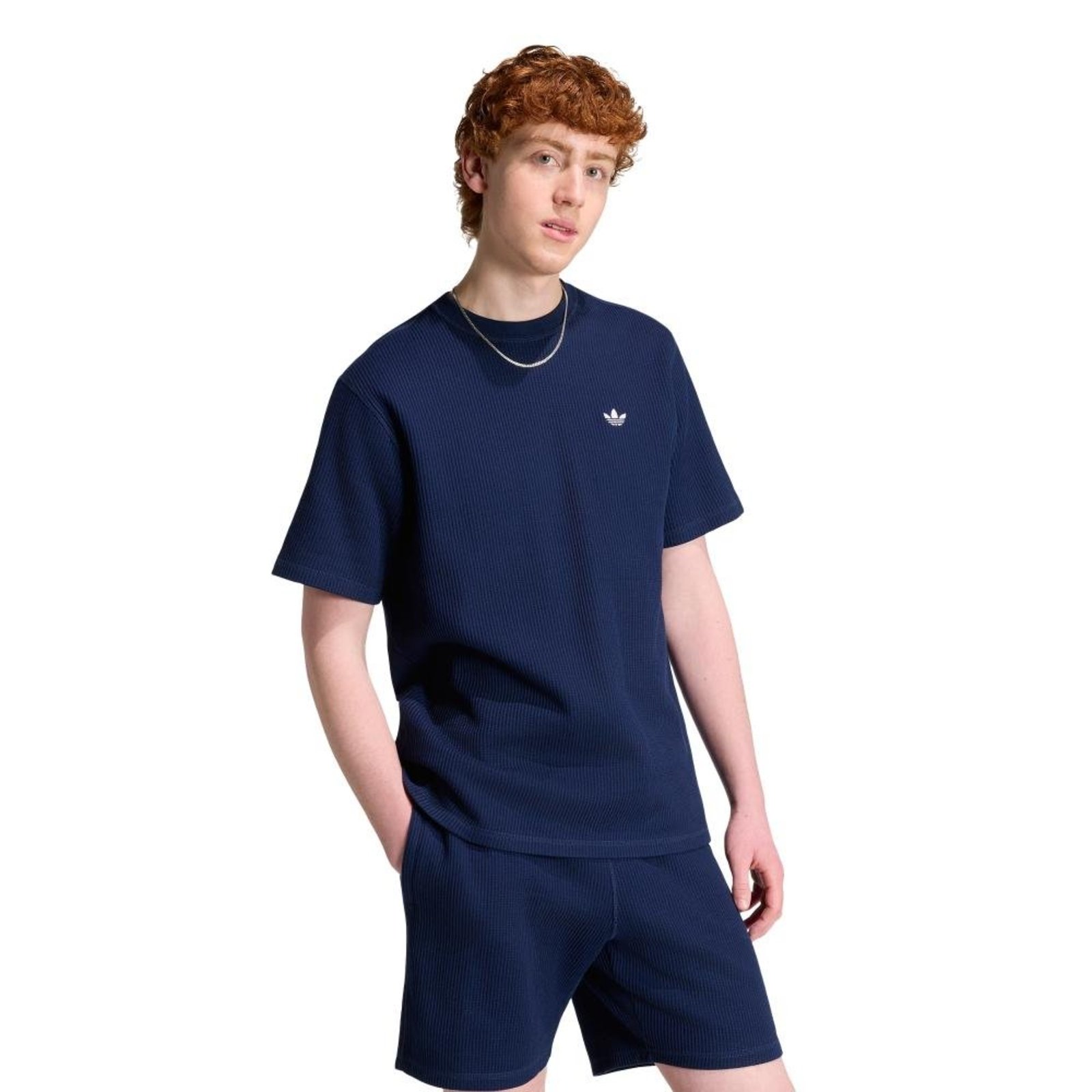 CAMISETA WAFFLE TREFOIL ESSENTIALS adidas Originals Azul