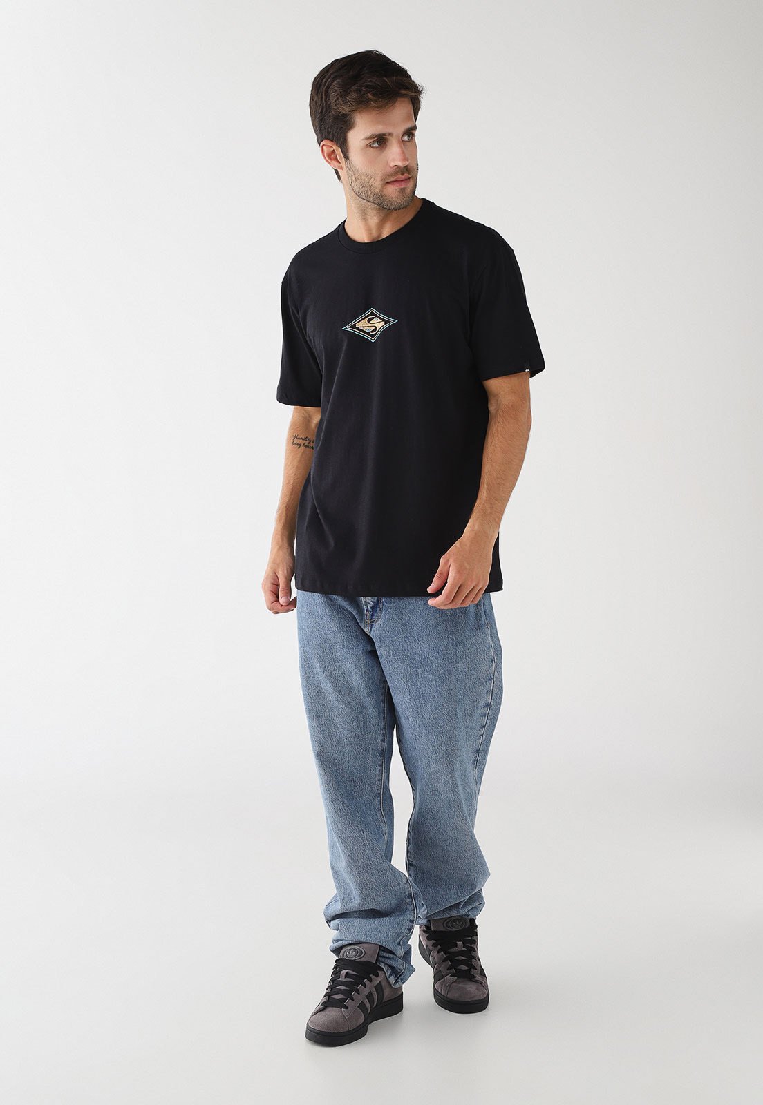 Camiseta Masculina Quiksilver Swell Ovation Preta