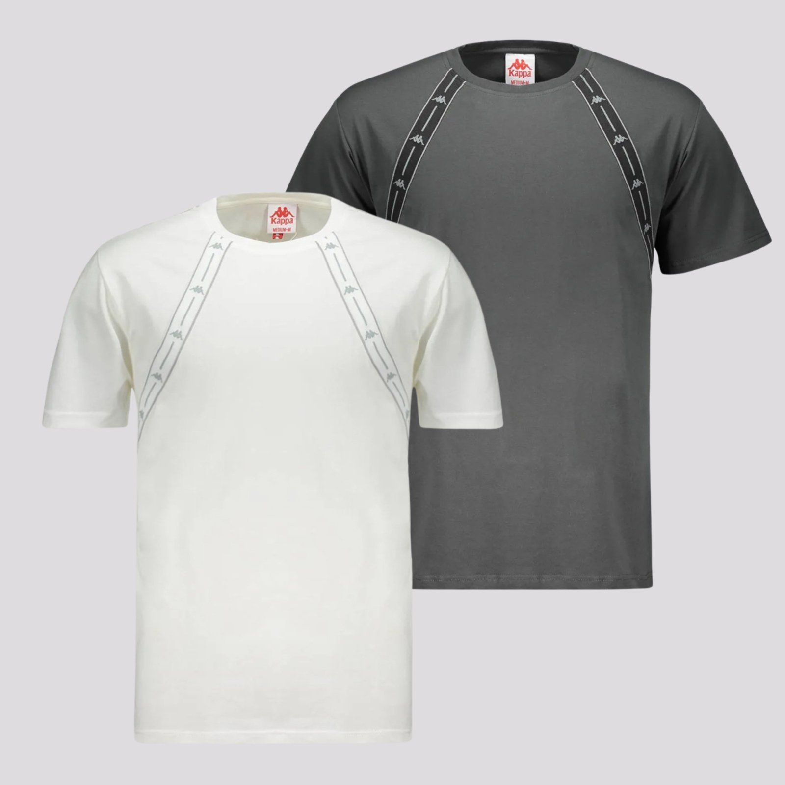 Kit 2 Camisetas Kappa JPN Gund Cinza e Branca