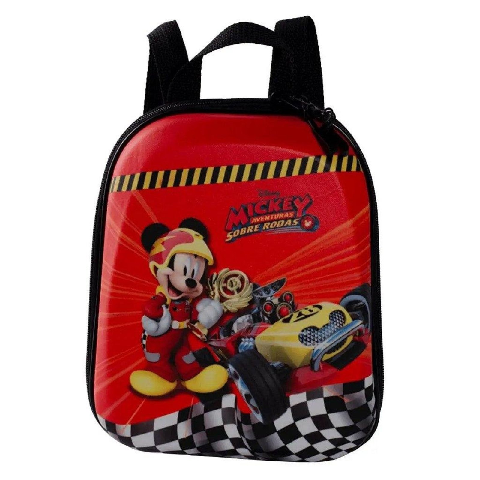 Infantil - Mochila MaxToy Escolar Mickey Aventura Sobre Rodas