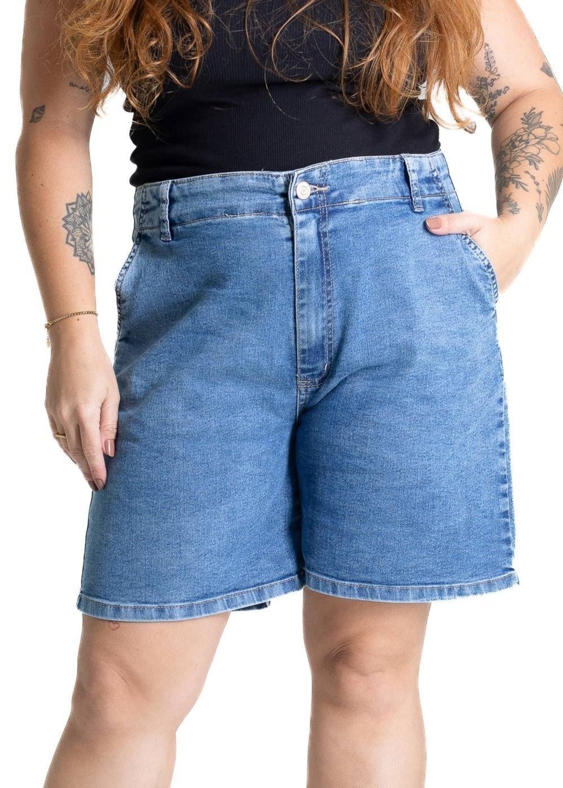 Bermuda Jeans Sawary Plus Size – 281642 – Azul – Sawary
