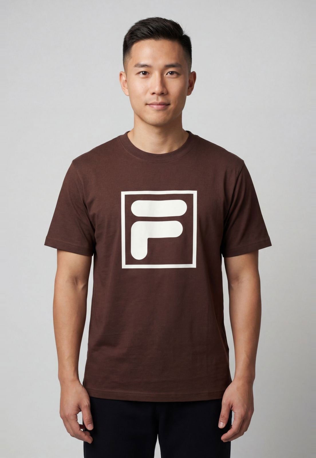 Camiseta Masculina Fila Comfort F Box Union Marrom