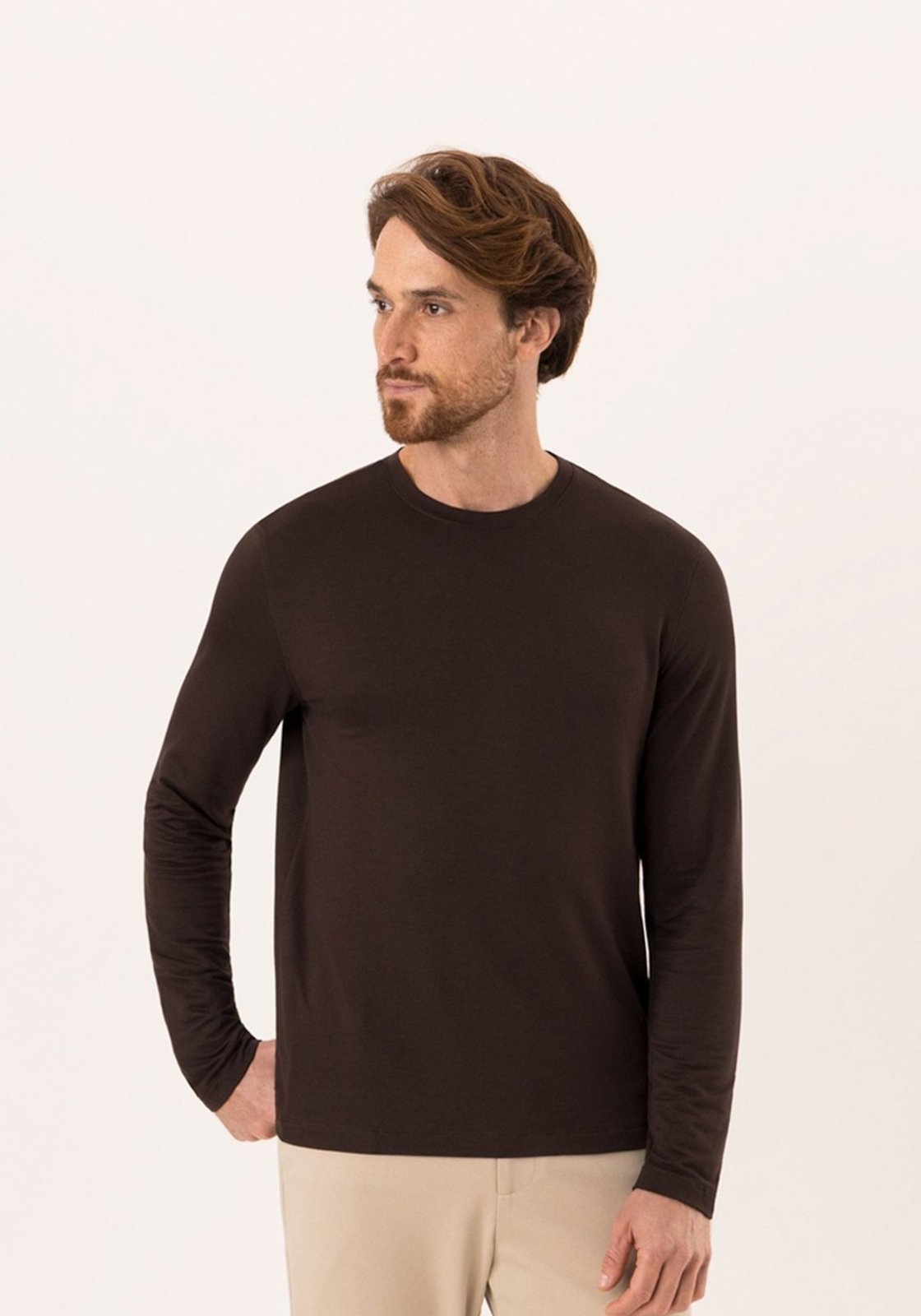 Camiseta De Mangas Longas Em Malha