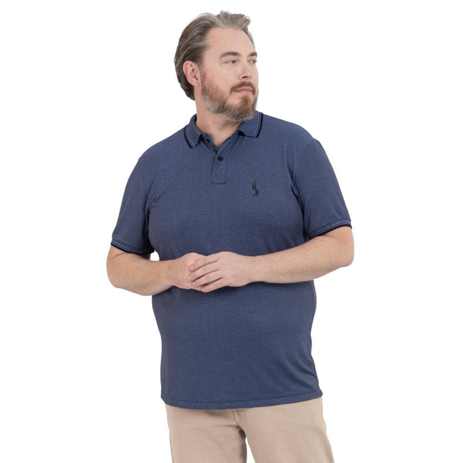 Camisa Polo Plus Masculina Piquet Conforto