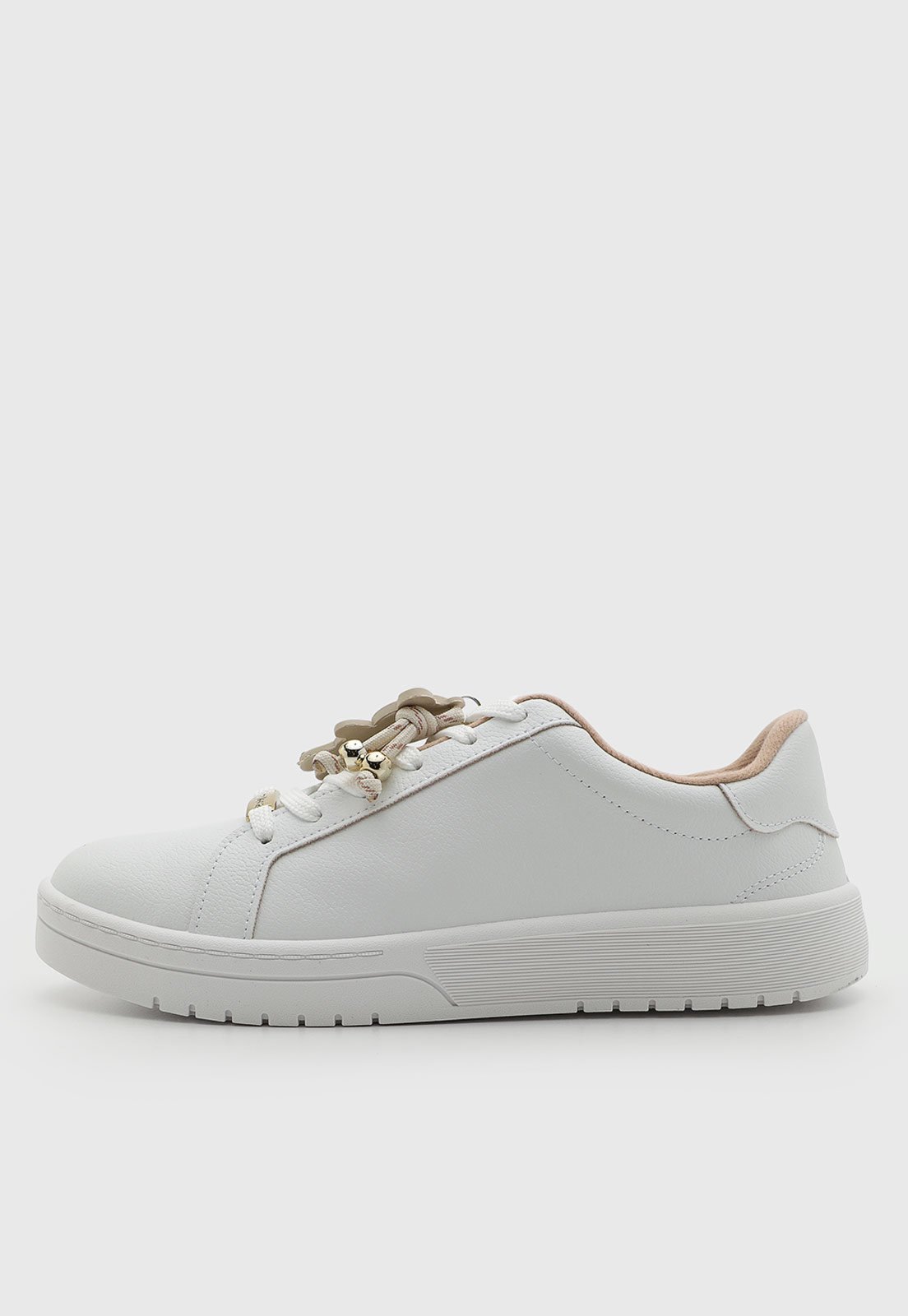 Tênis Feminino Moleca Cadarço Branco