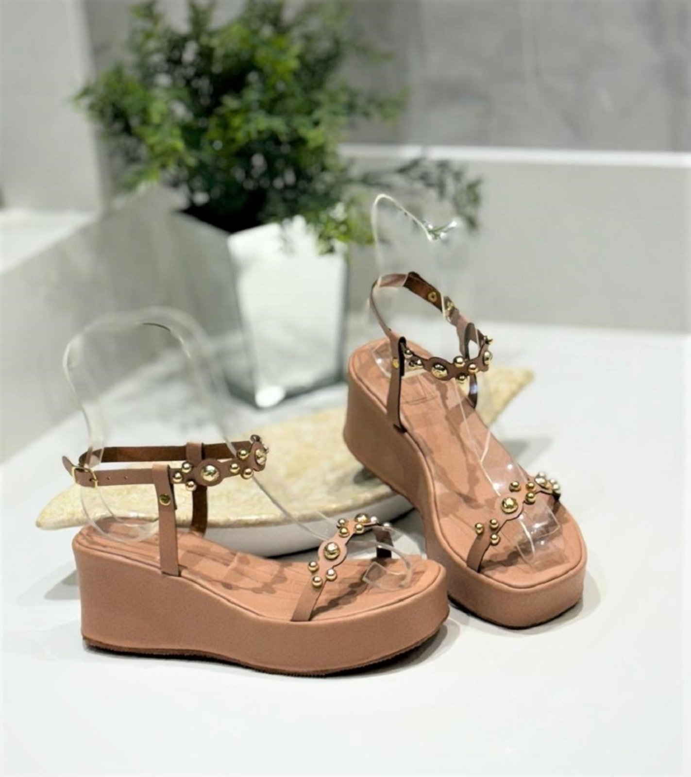 Vista 3 Sandalia Com Ribite ABS Ref 628 Rofely nude Rofely nude