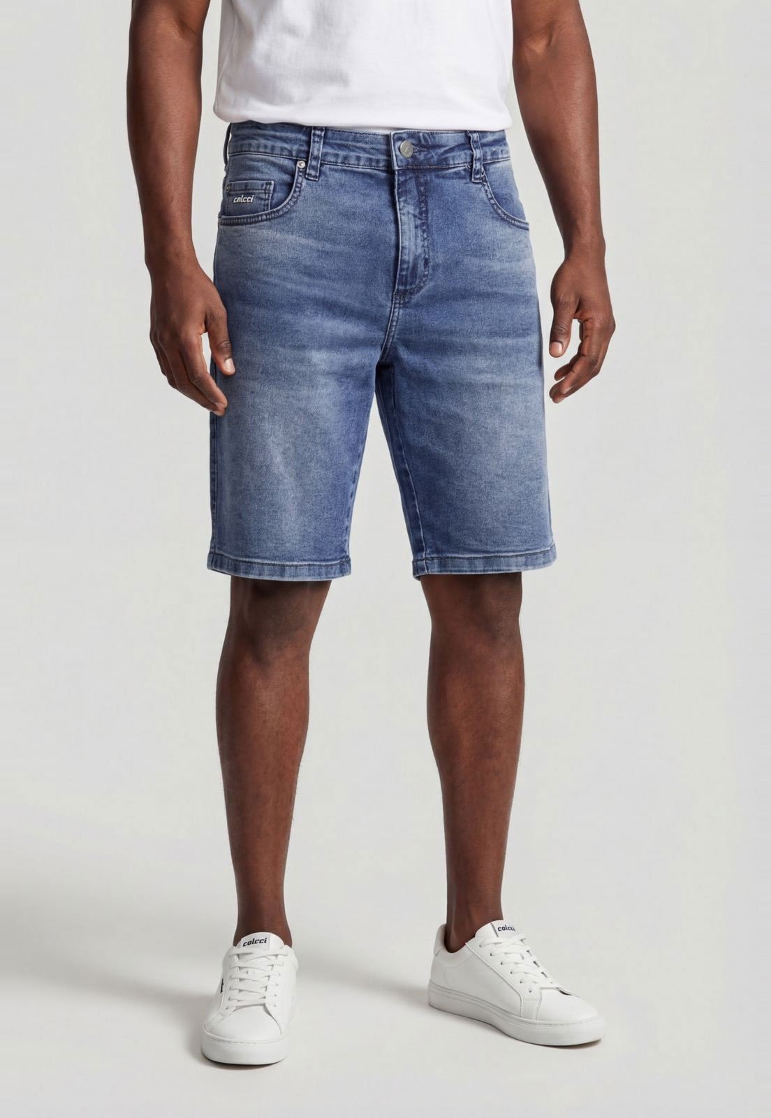 Bermuda Masculina Colcci Reta Jeans Azul