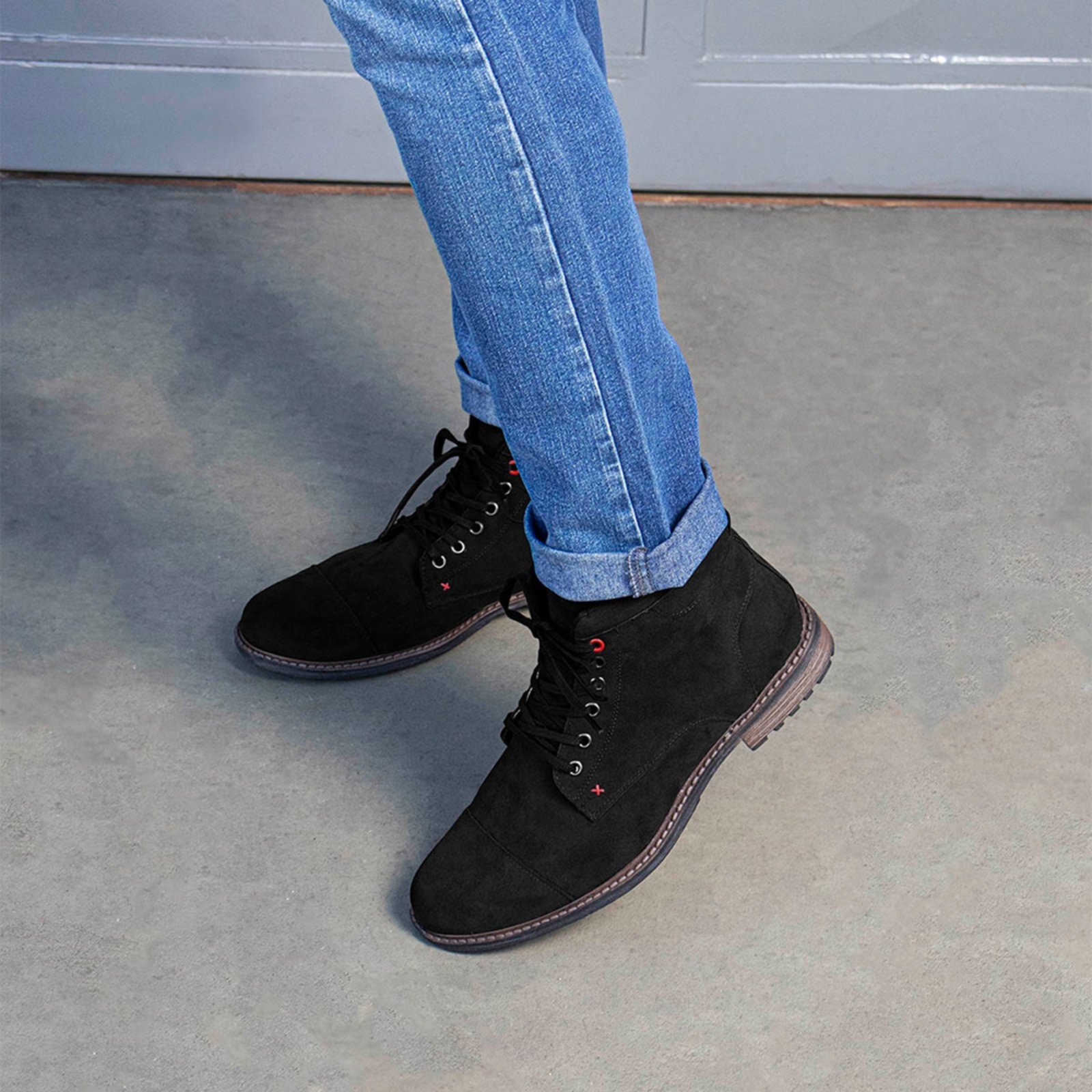 Bota Coturno Masculina Camurça Confortável