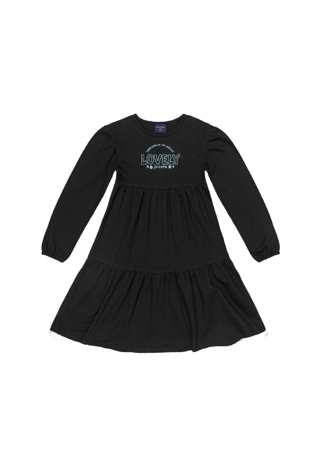 Infantil – Vestido em Moletinho Guloseima Preto