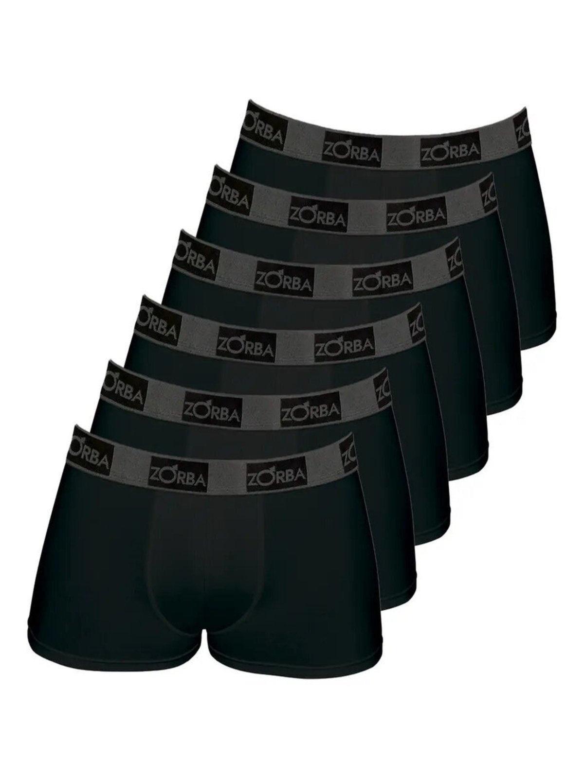 Kit com 6 Cuecas Boxer Zorba 717 Preto