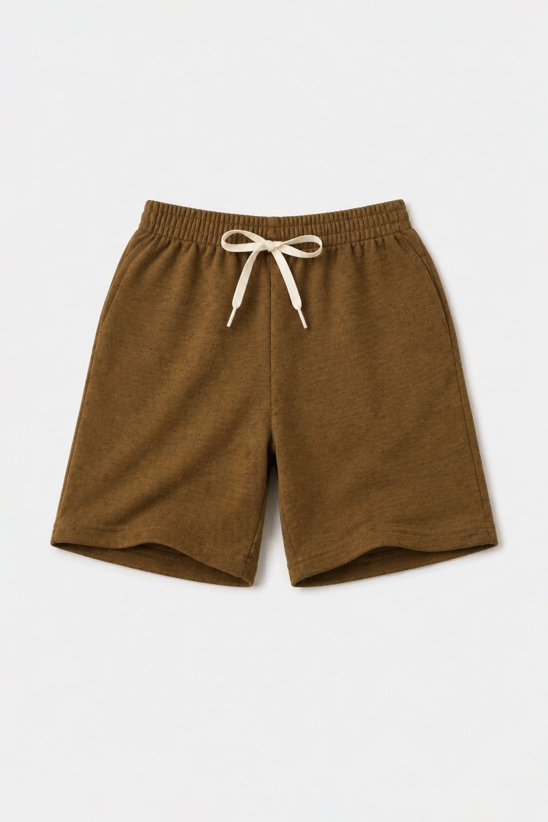 Infantil - Bermuda Moletinho Masculina Marrom com Cardaço - Babei no Look