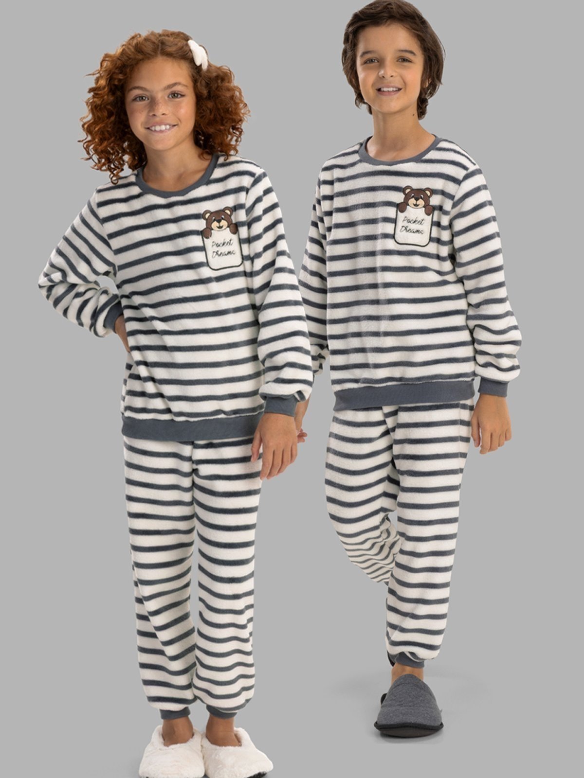 Pijama Soft Fleece Magicamente Unissex Listrado