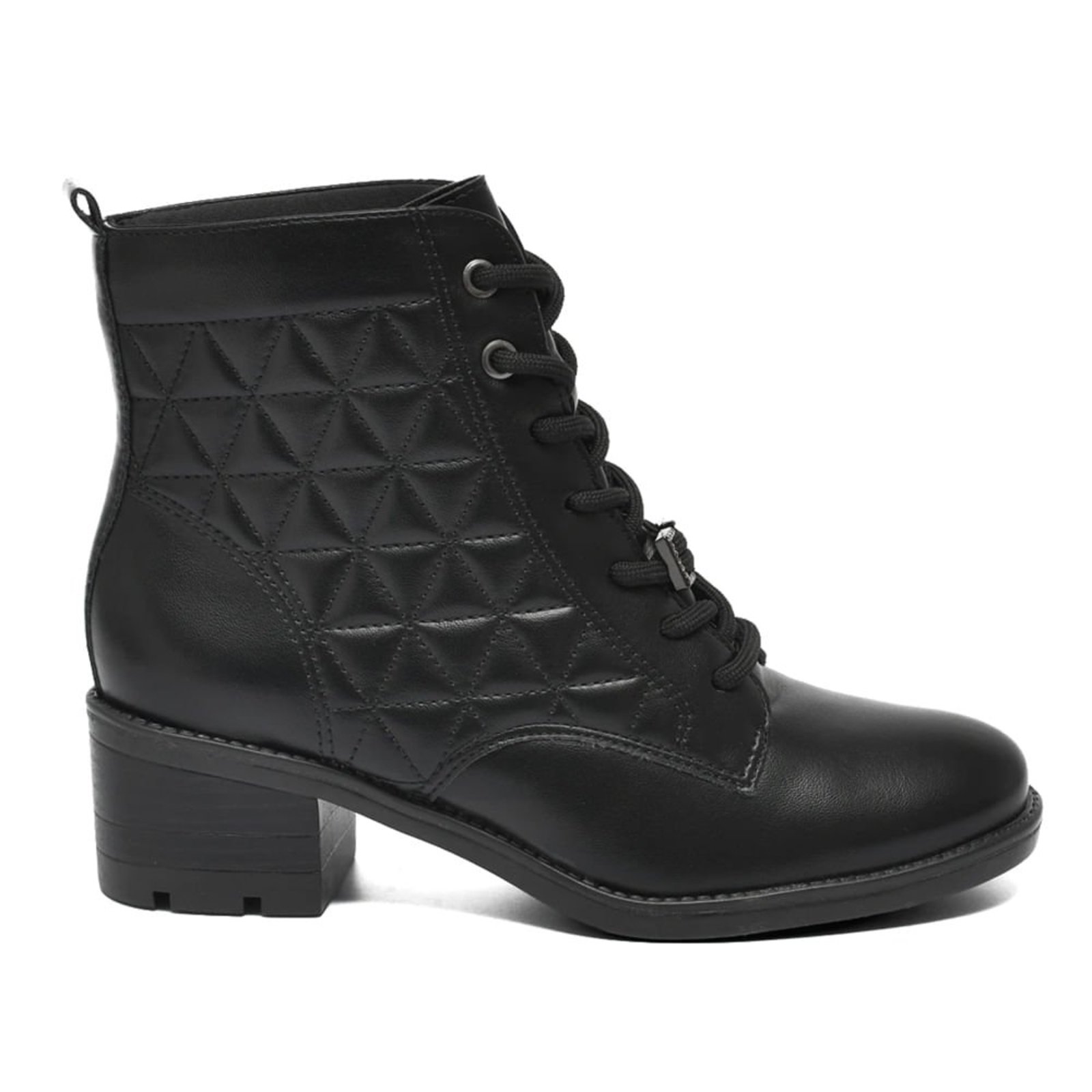 Coturno Feminino Via Marte Matelassê Napa Preto