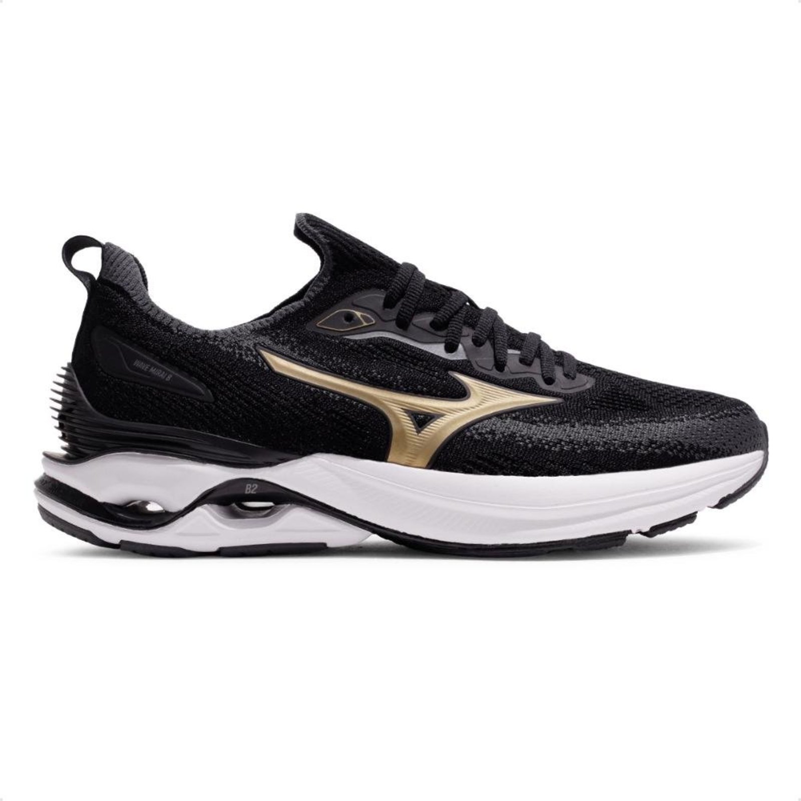 Tênis Mizuno Wave Mirai 8 Unissex Preto