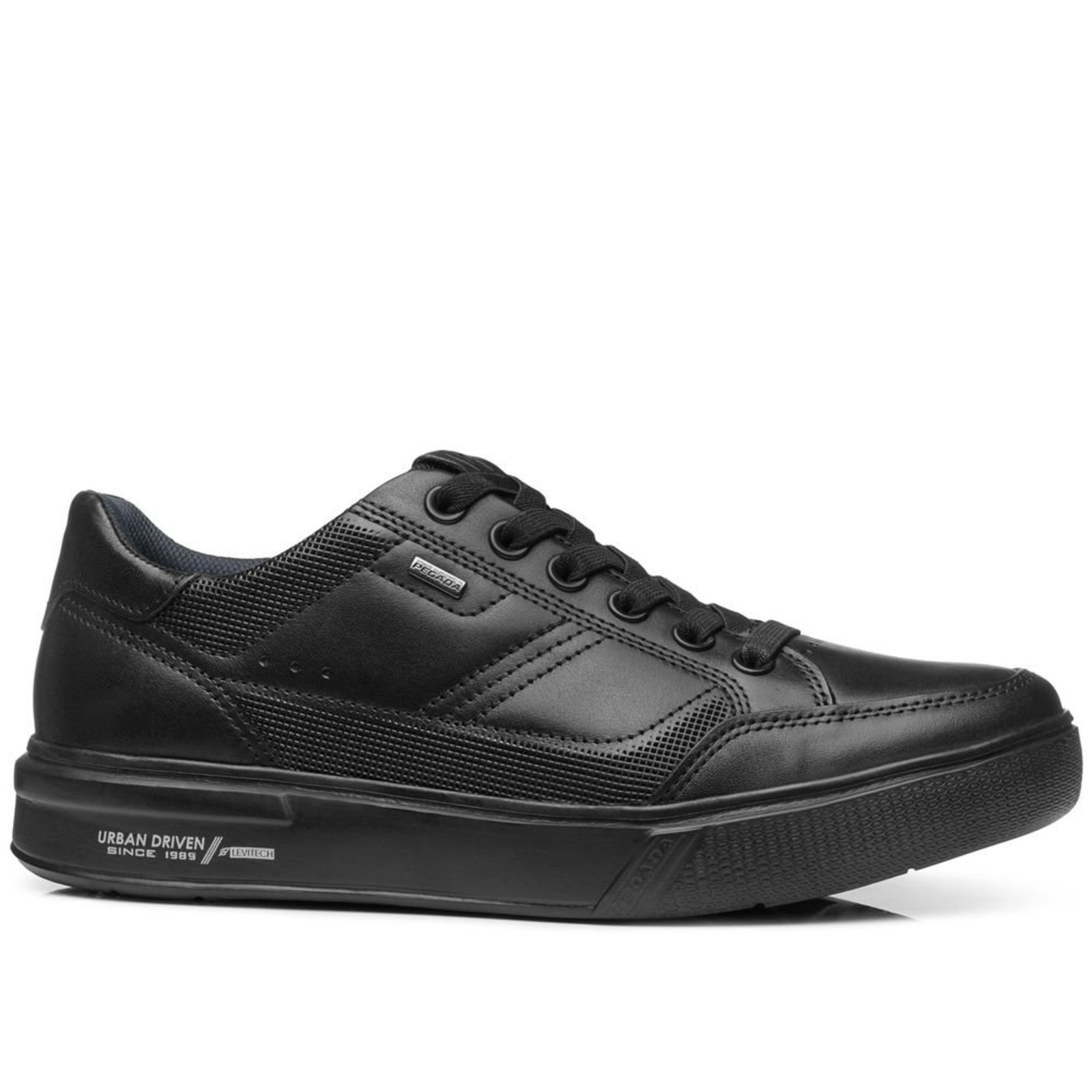 Tênis Casual Pegada Masculino em Couro Preto 111909-05 Tênis Casual Pegada Masculino em Couro Preto 111909-05 39