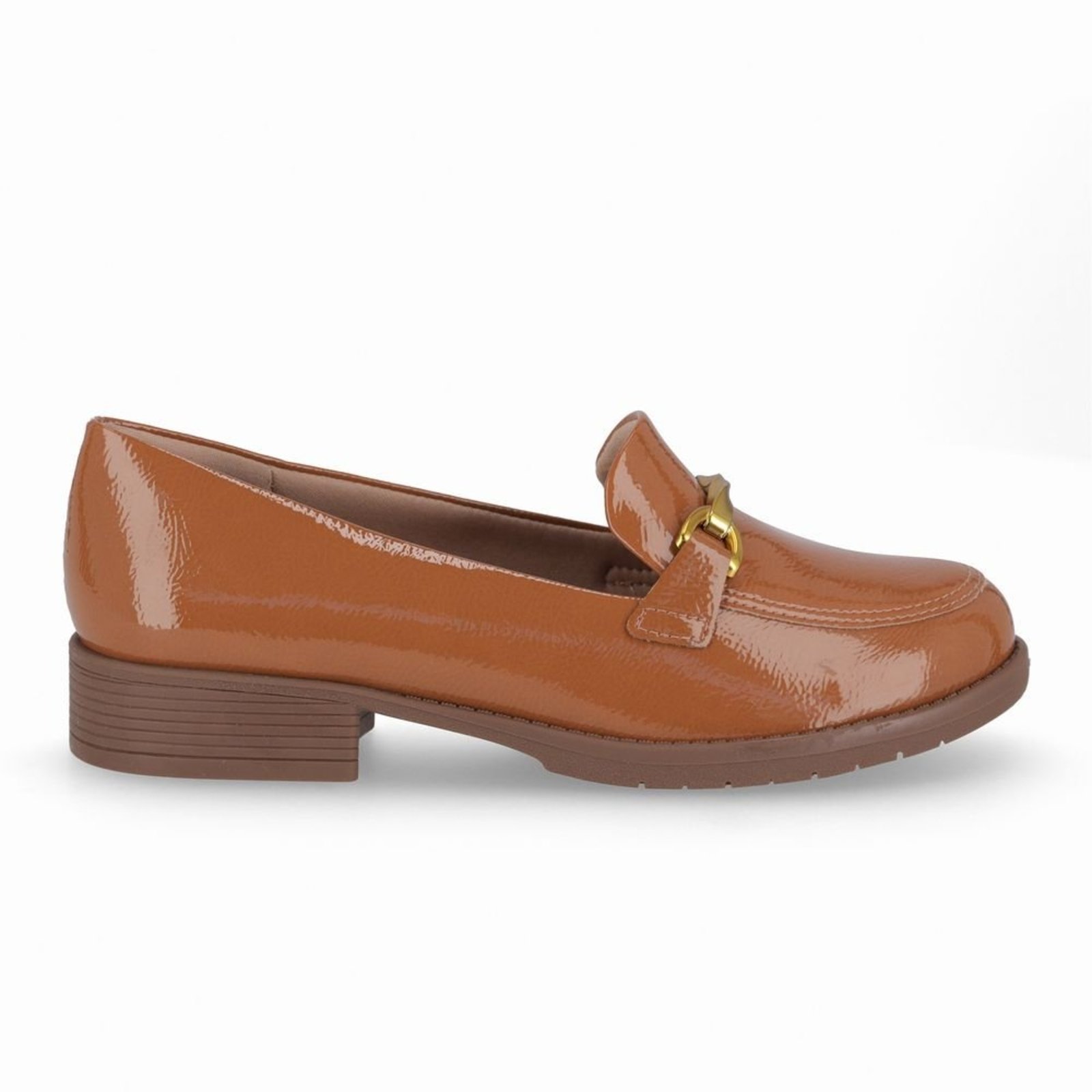 Loafer Leci Salto Baixo Mascavo