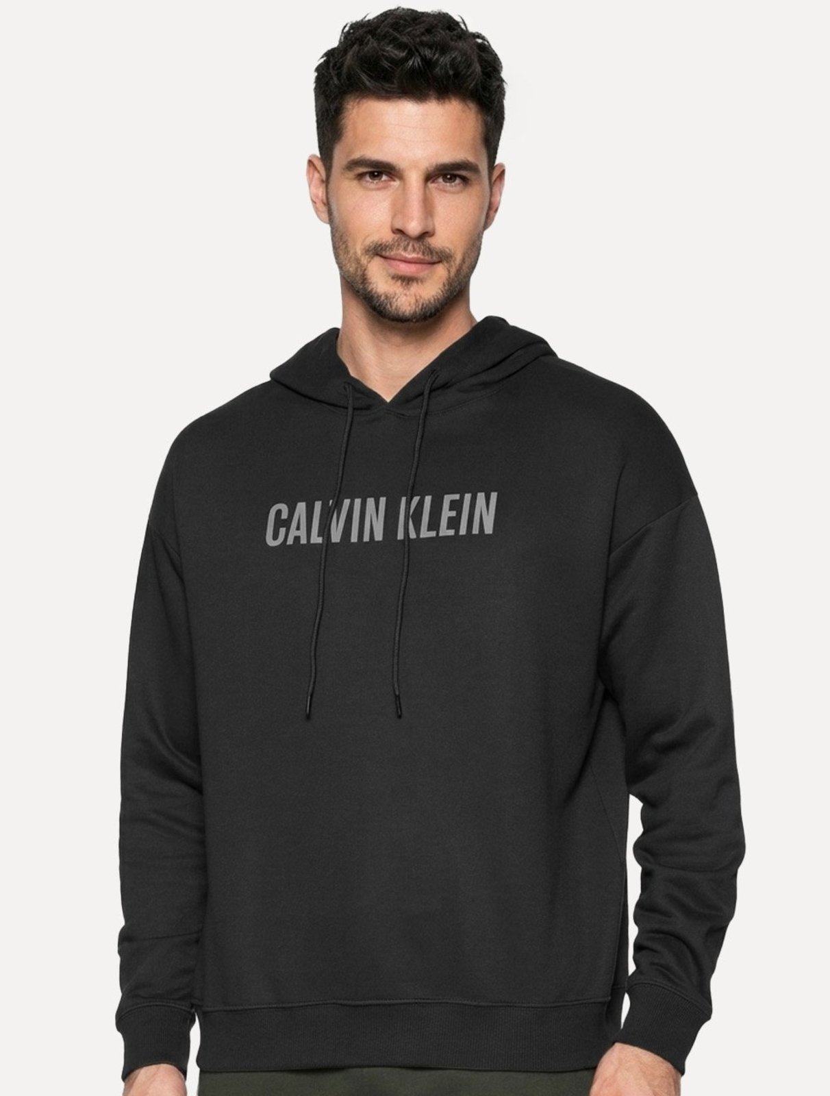 Moletom Calvin Klein Underwear Masculino Hood Intense Rubber Power Preto
