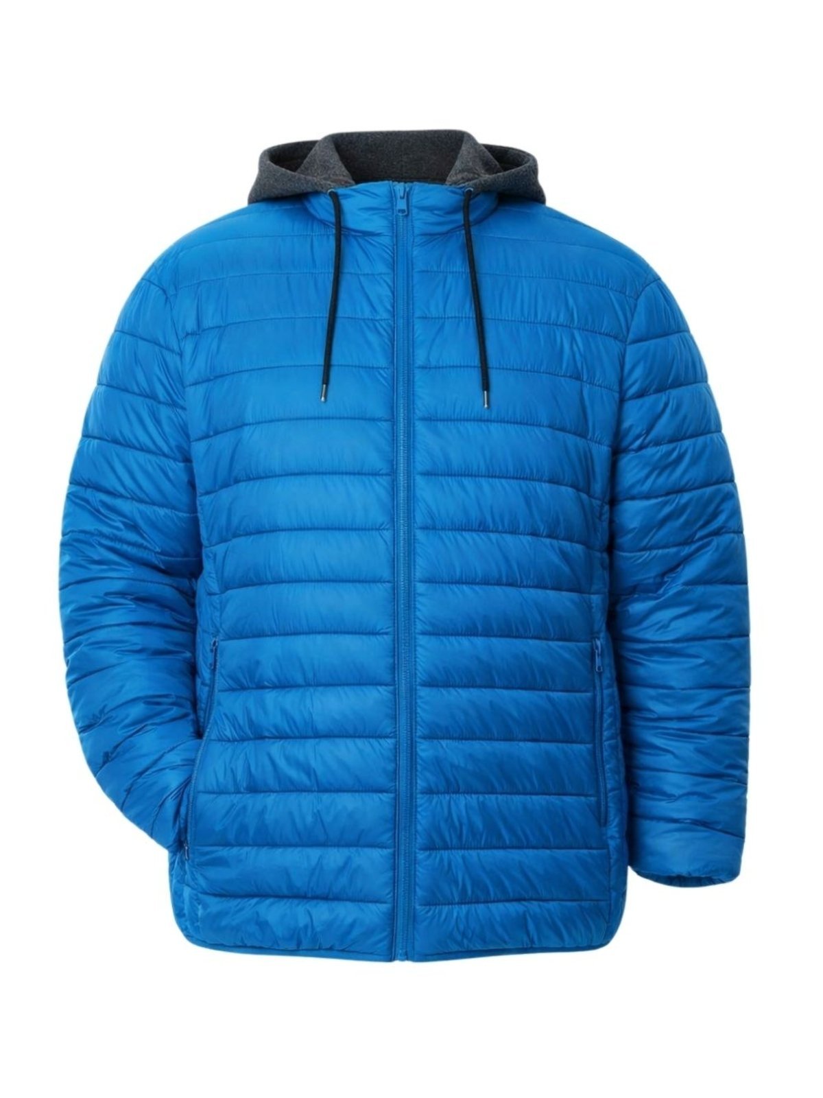 Jaqueta Masculina Plus Size Puffer Com Capuz Removível Crocker
