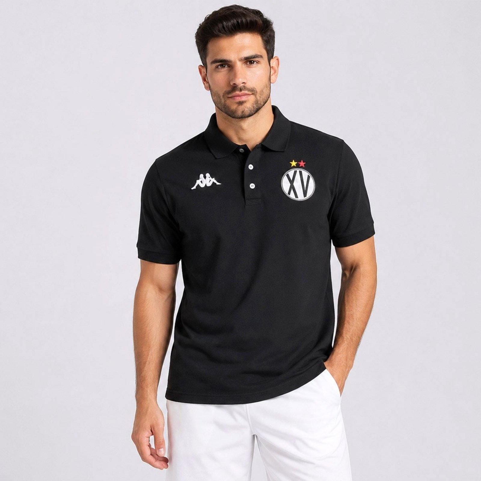 Polo Kappa Piquet Xv de Novembro 2026 Preta