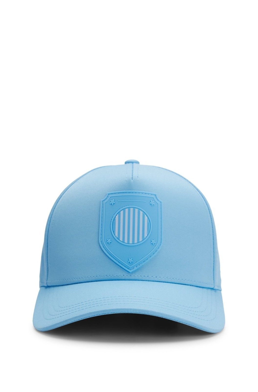 Boné Em Sarja Lustrosa Com Logo E Emblema De Bandeira Do País