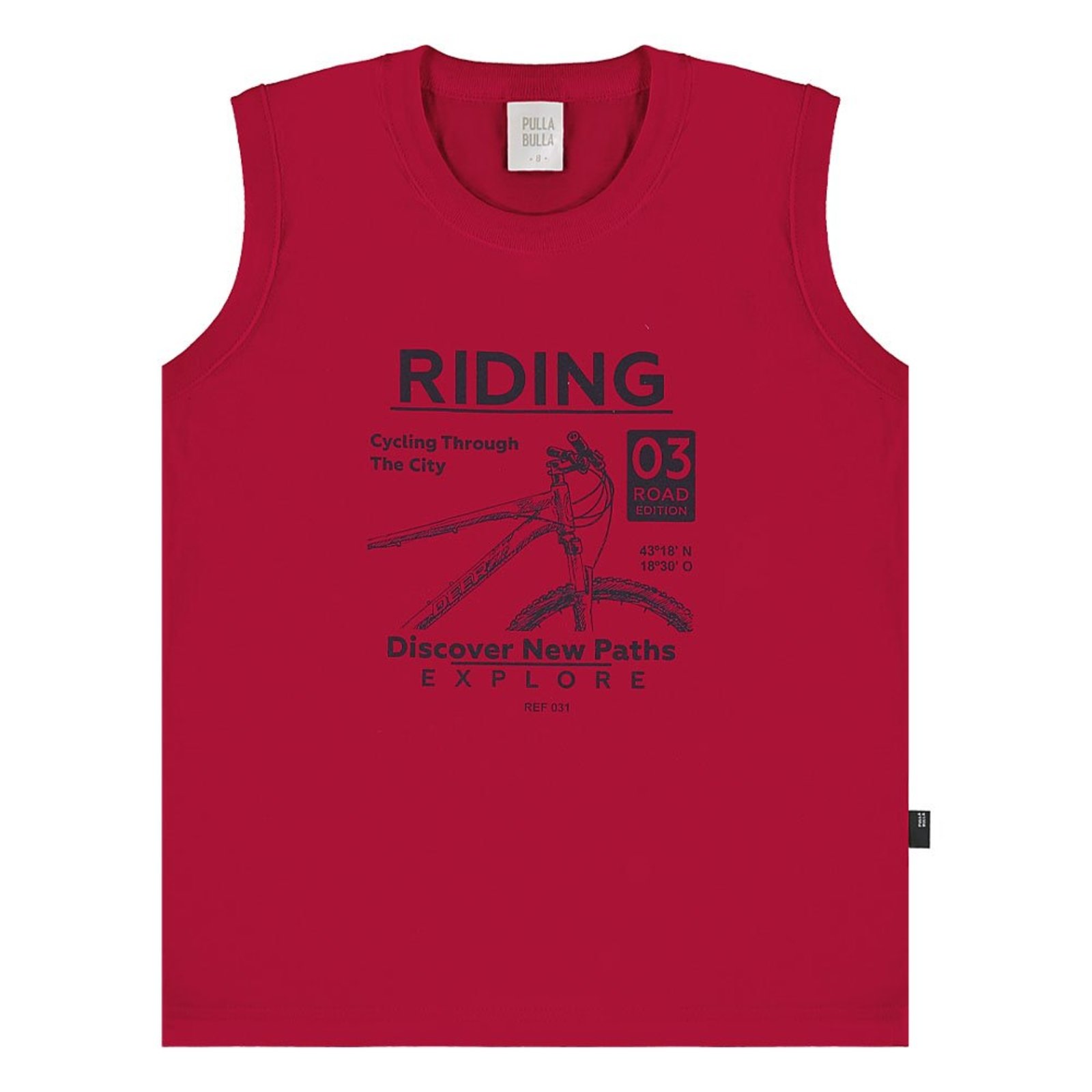 Infantil - Regata Vermelho Pulla Bulla Menino - 53850-65