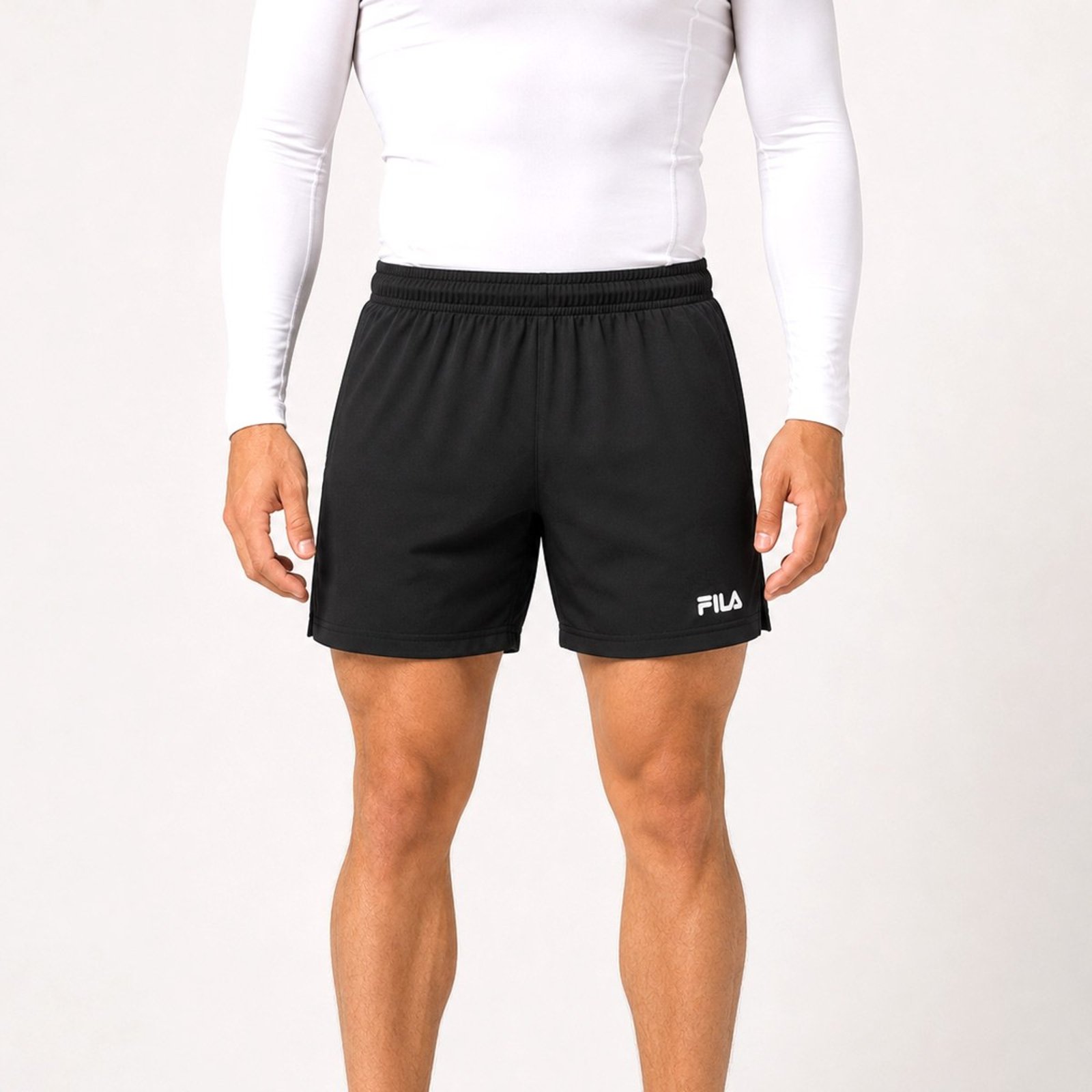 Shorts Fila Train 5 Preto e Branco