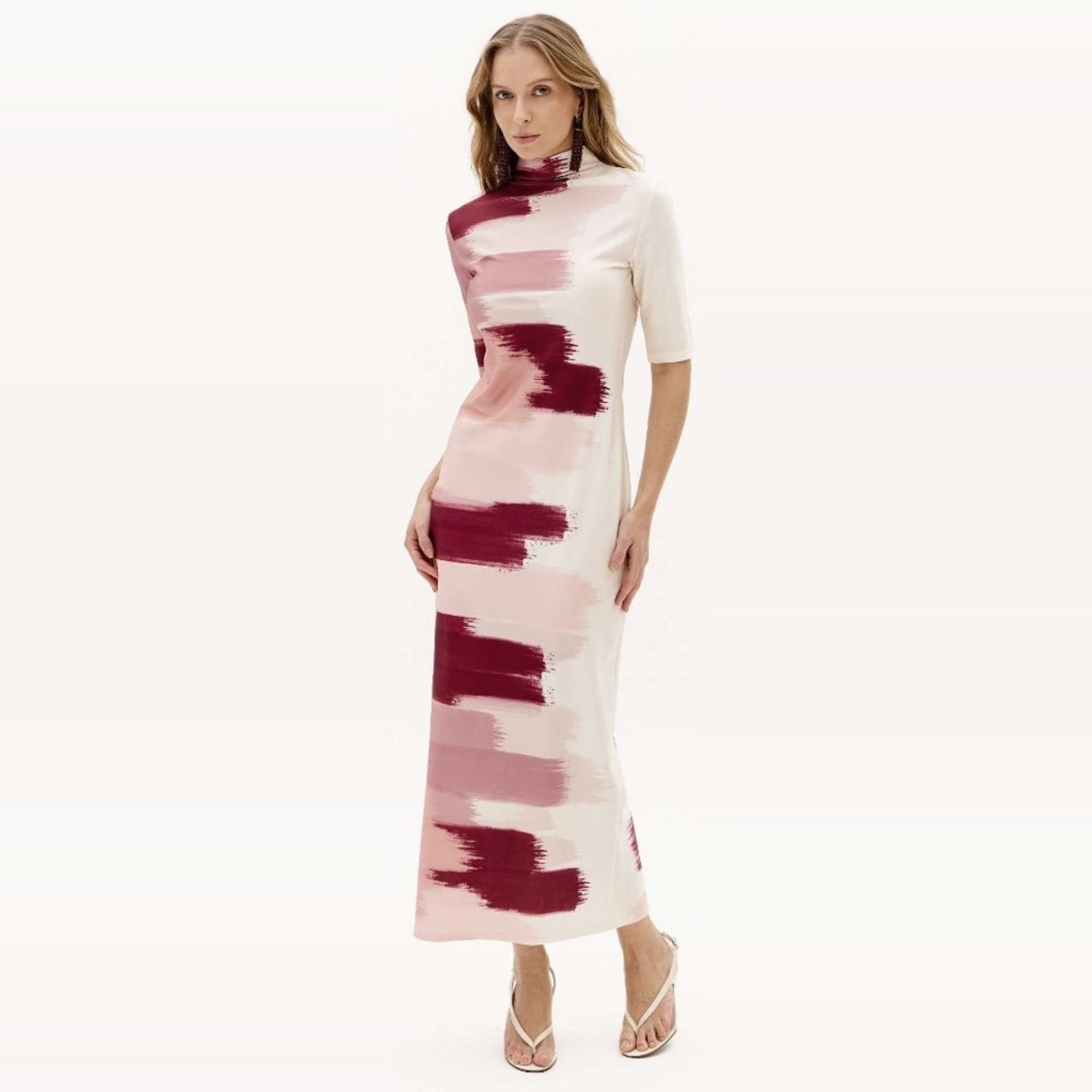 Vestido Lança Perfume Super Midi Ve27 Rosa Feminino