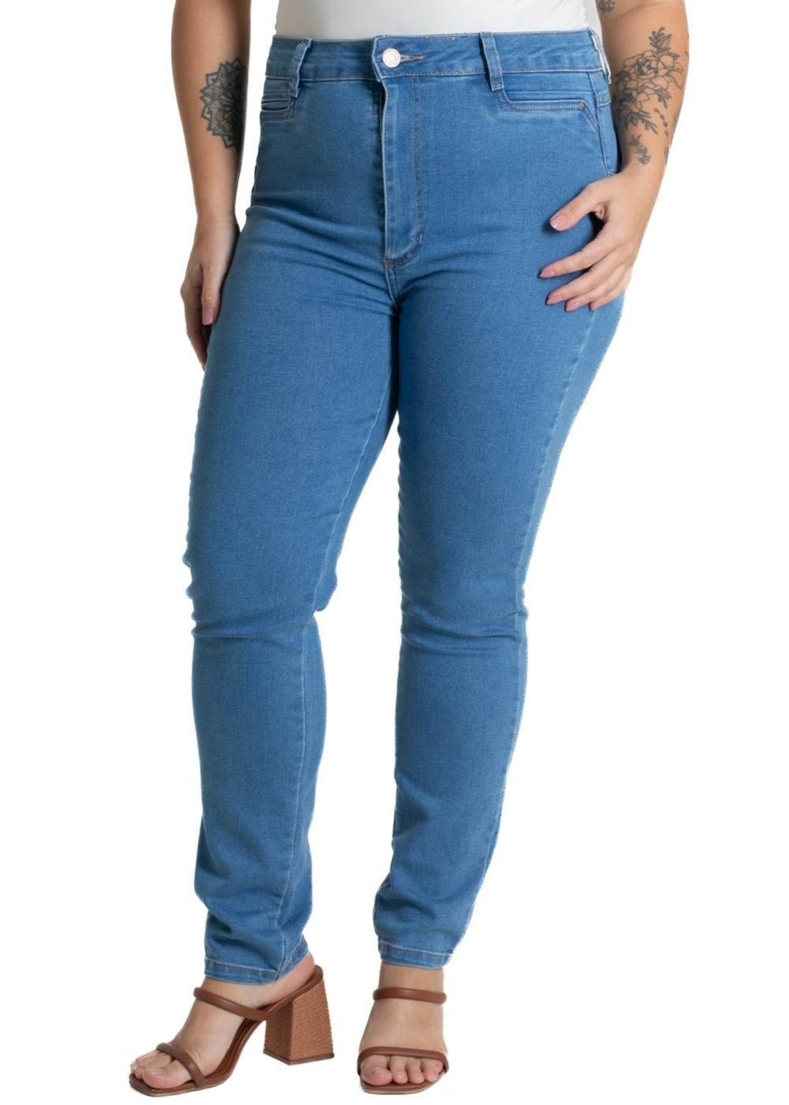 Calça Jeans Sawary Plus Size Levanta Bumbum – 280607 – Azul – Sawary