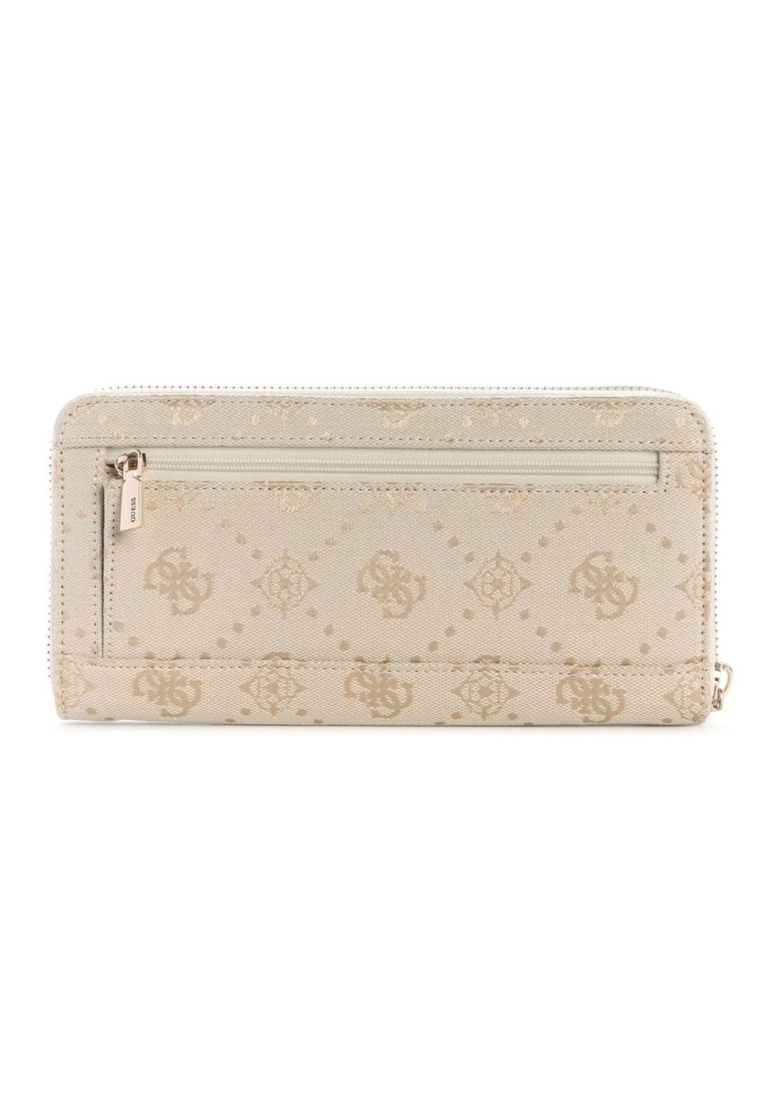 Vista 3 Carteira Guess Melinda Logo Slg Lrg Zip Arnd Off White Guess off-white white