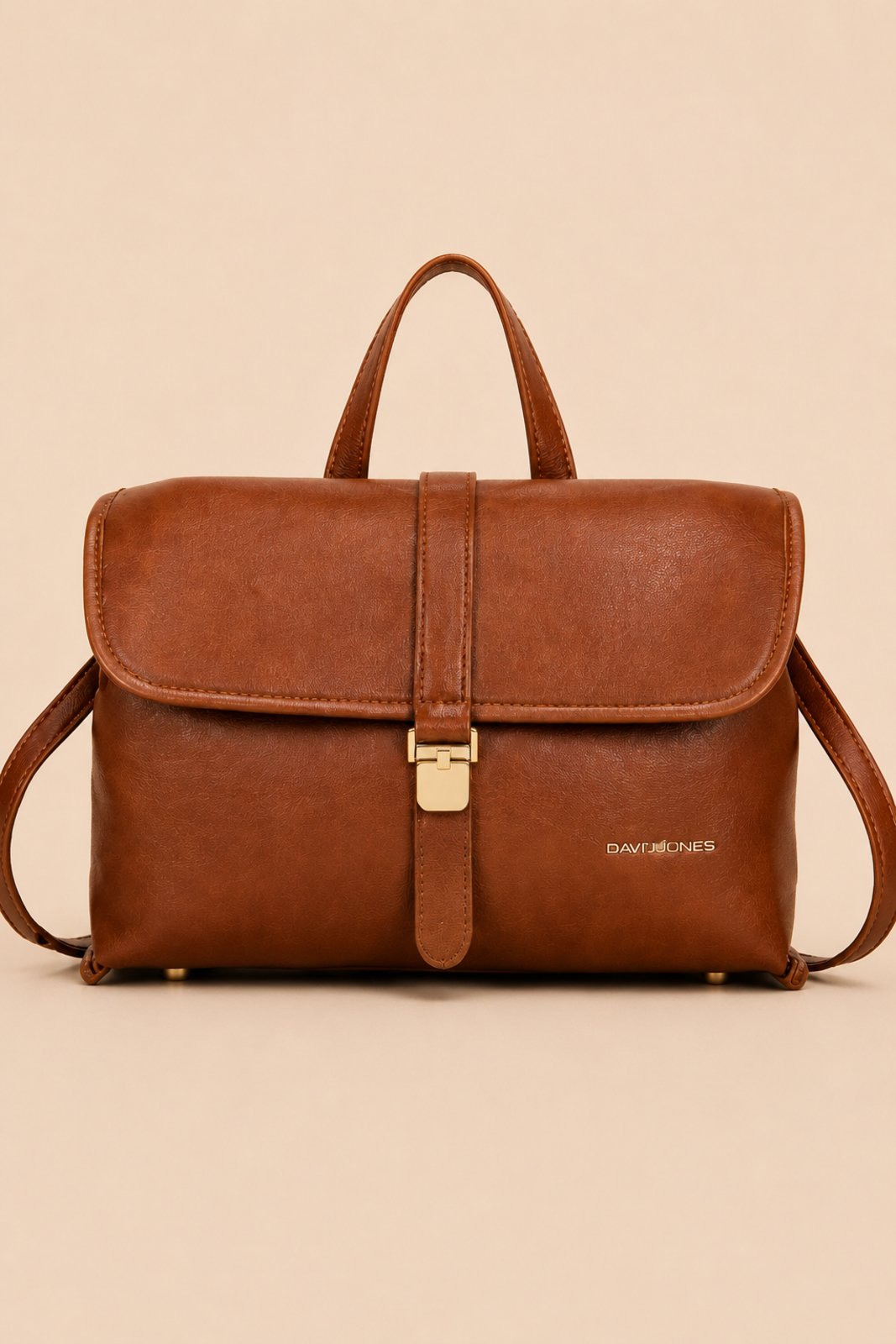 Bolsa Grande D Bell Outlet Fashion Fecho Marrom