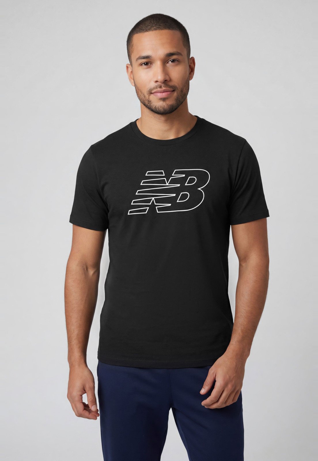 Camiseta Masculina New Balance Logo Preta