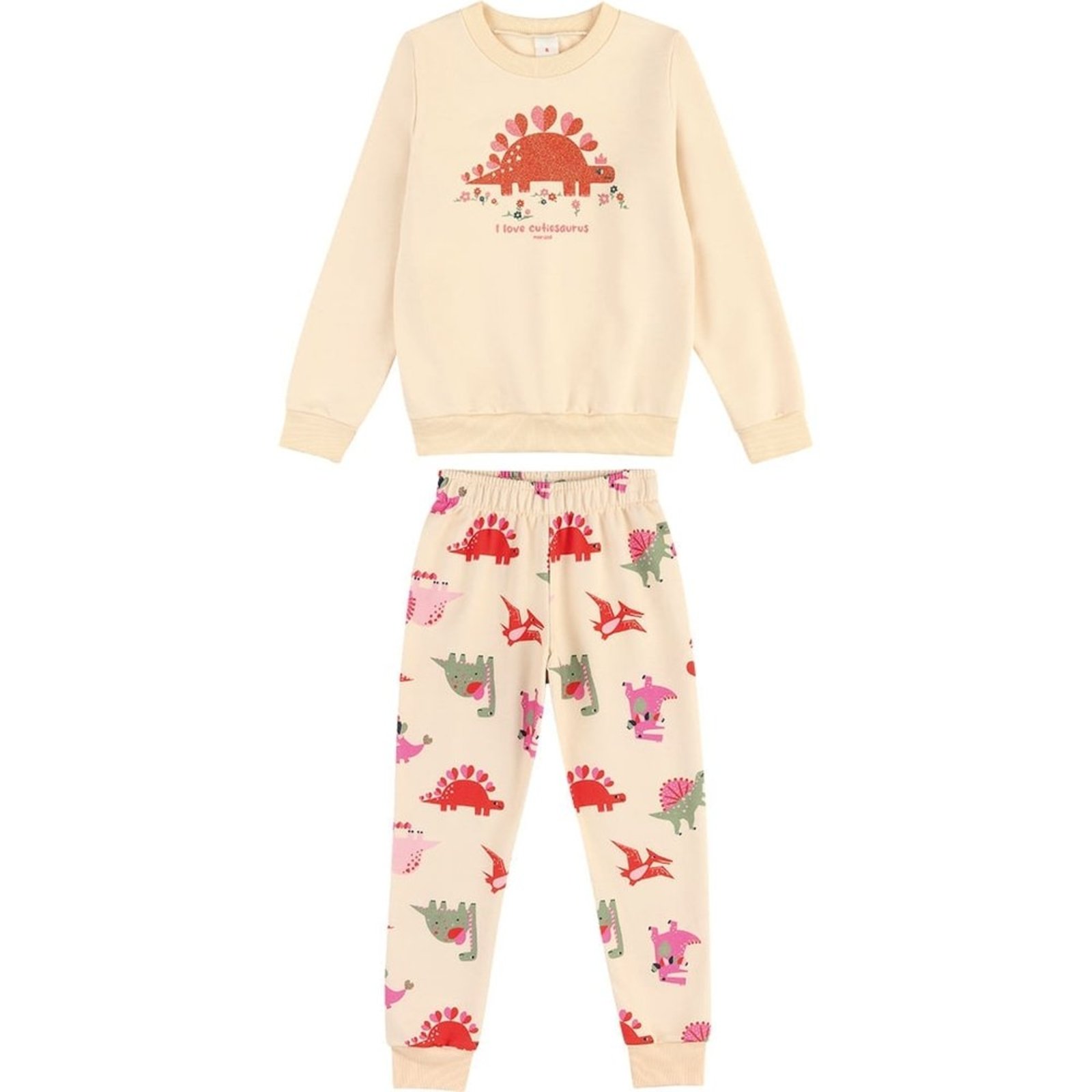 Infantil - Conjunto Longo Estampado Moletom Menina Marisol