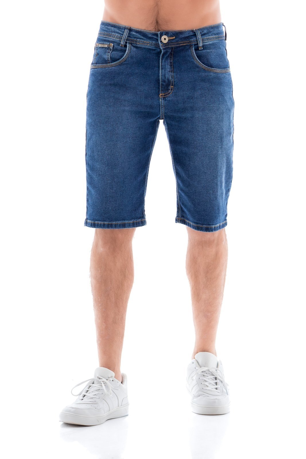 Bermuda Jeans Masculina Arauto Confort Guga Azul