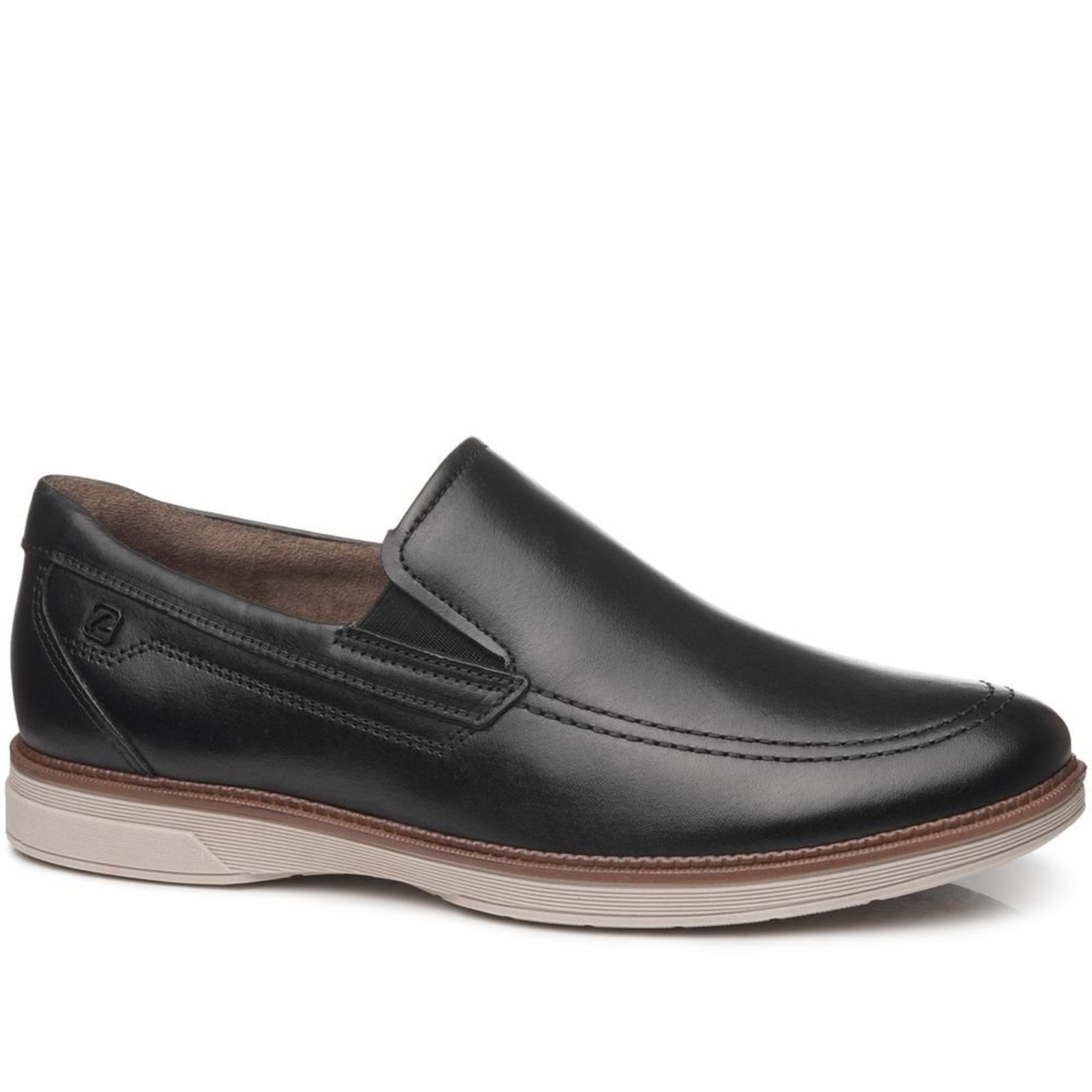 Sapato Casual Pegada Masculino em Couro Preto 126703-01 Sapato Casual Pegada Masculino em Couro Preto 126703-01 41