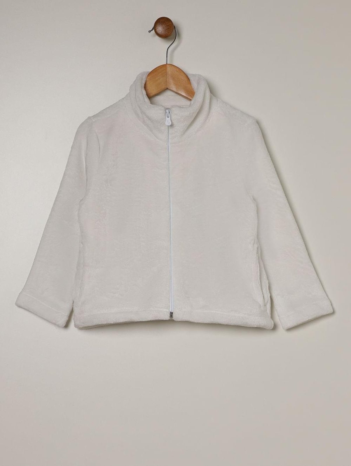 Infantil - Jaqueta Fleece Para Menina - BRANCO