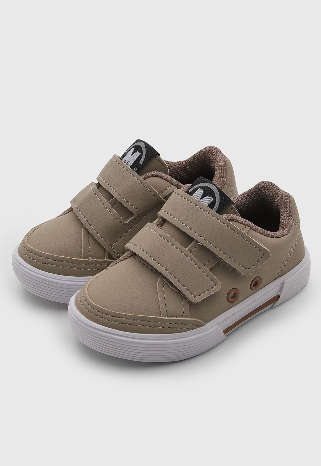 Infantil - Tênis Molekinho Casual Tira Ajuste Bege