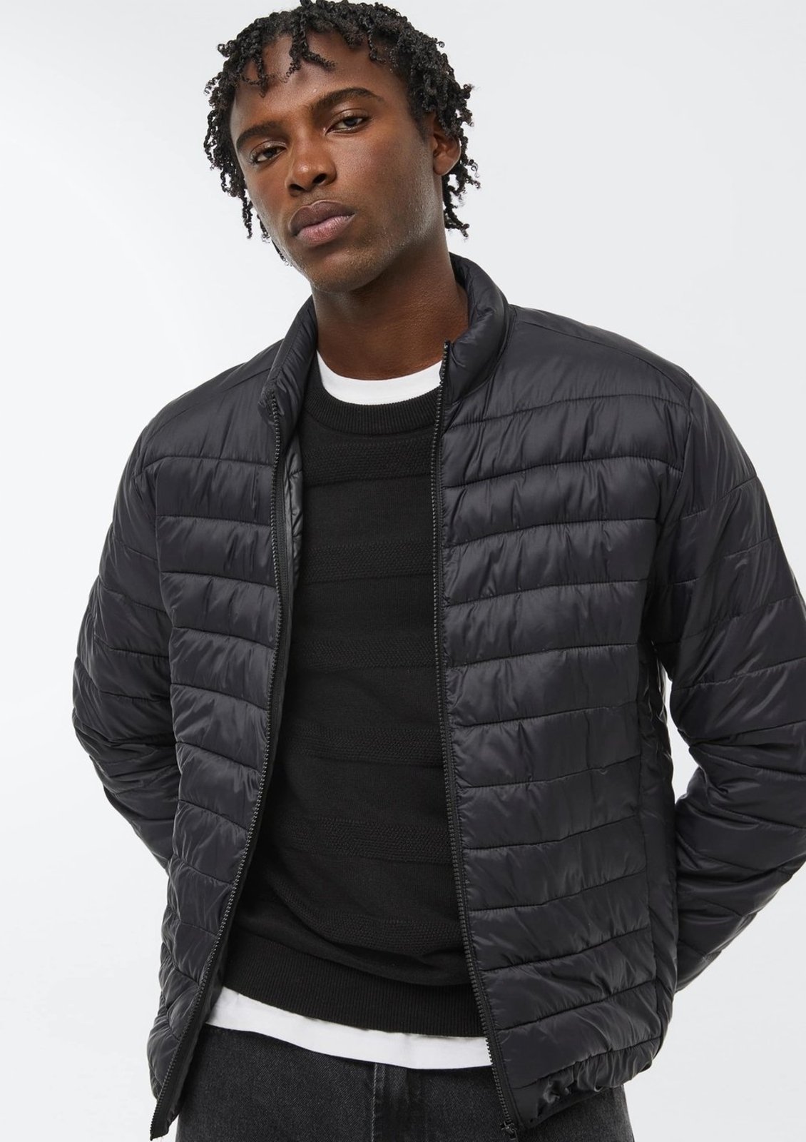 Jaqueta Masculina Puffer Matelassê Hering Preto