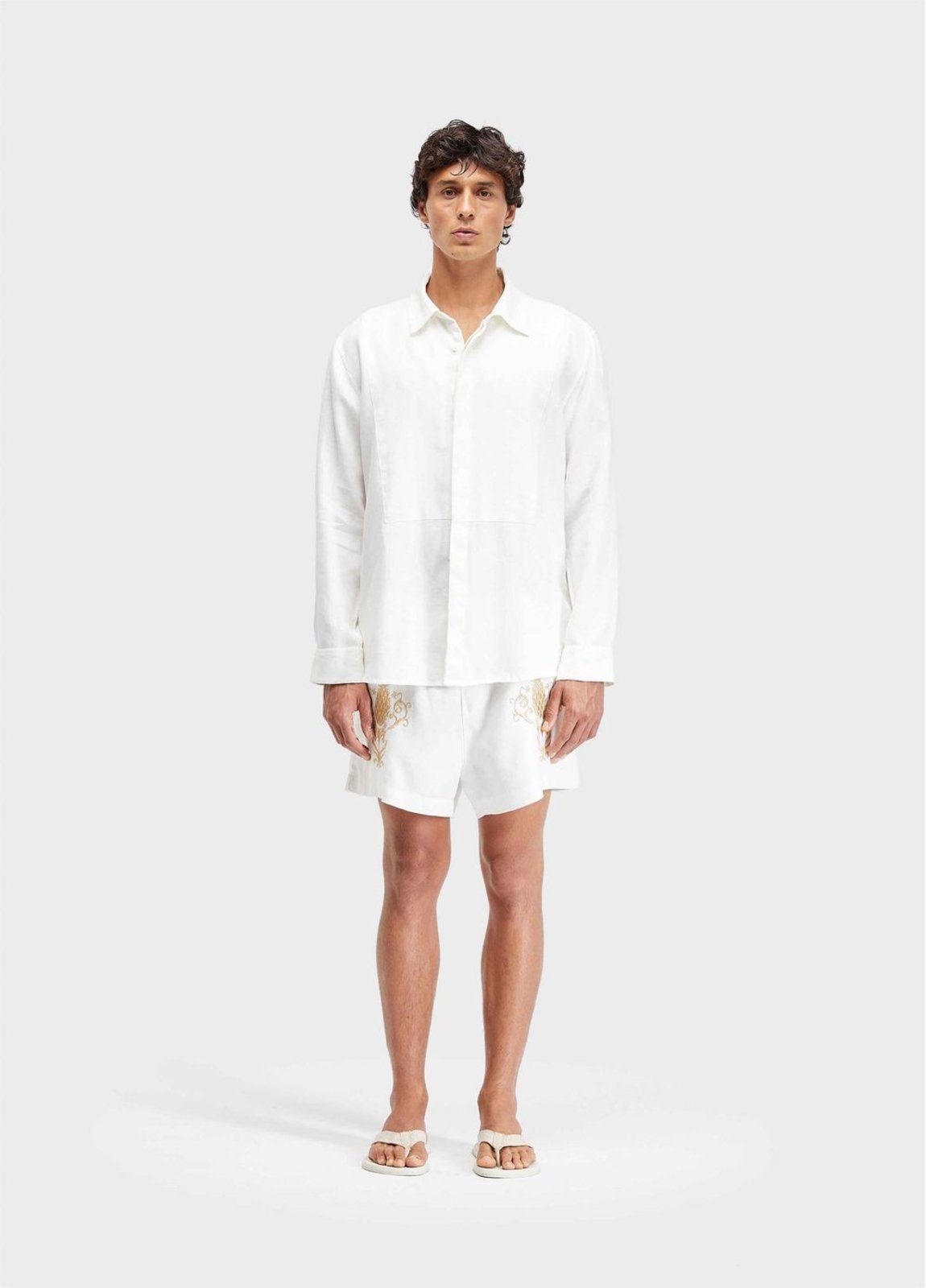 Short pj bordado abacaxi carnaval OSKLEN