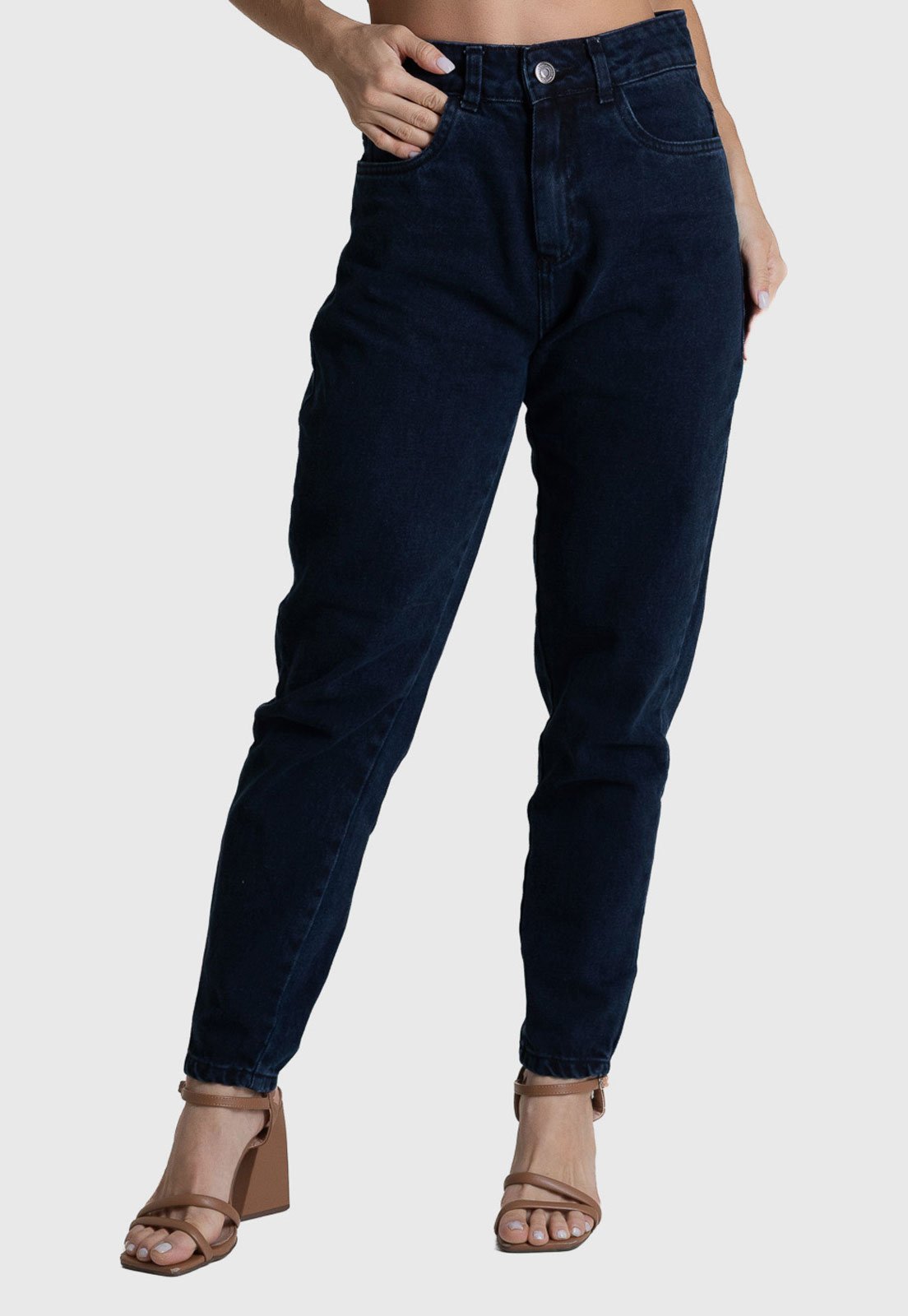 Calça Feminina Sawary Mom Azul