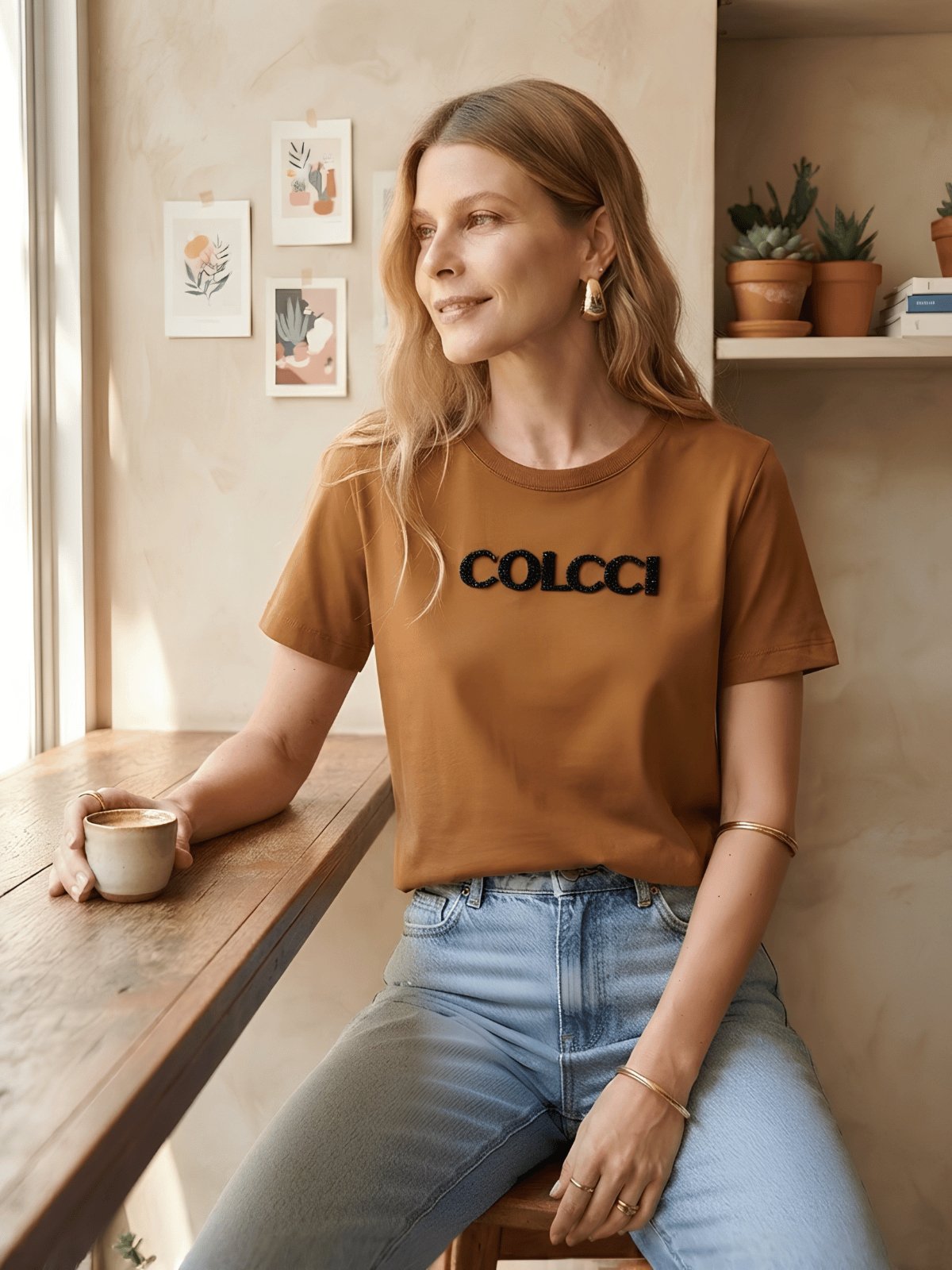 Blusa Feminina Comfort Estampa Em Pedraria Colcci