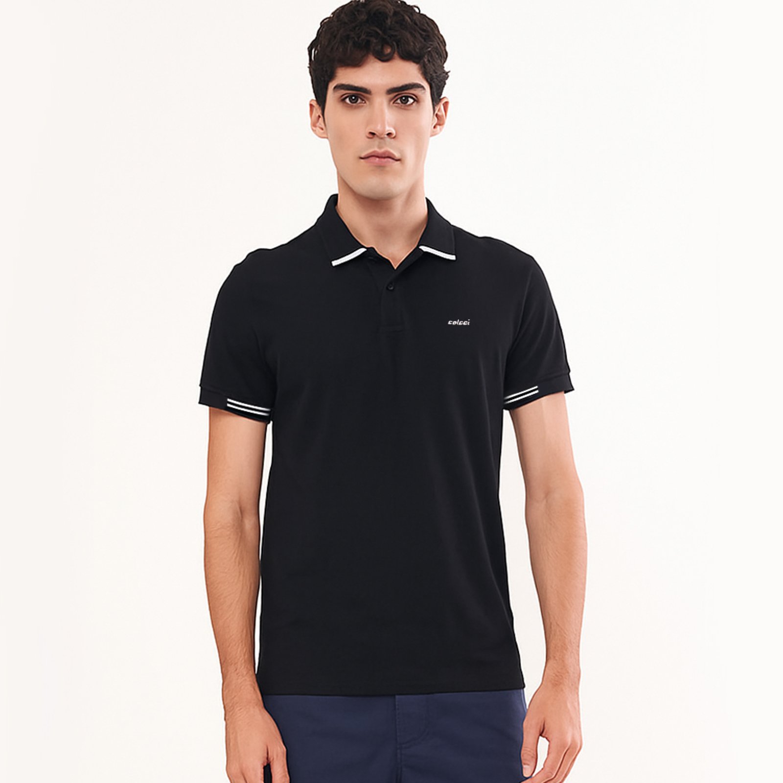 Camisa Polo Colcci Minimalist Pr26 Preto Masculino