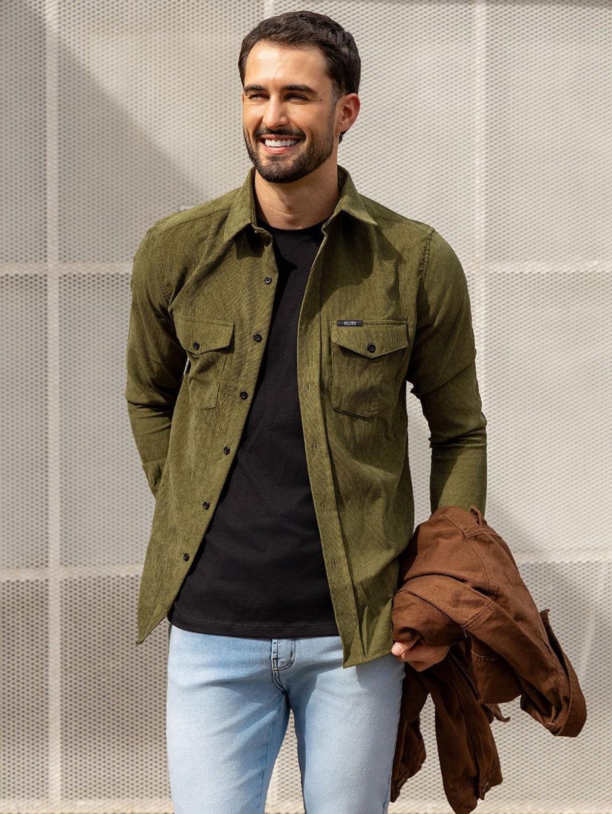 Camisa Linho Confort Vels Masculina VERDE