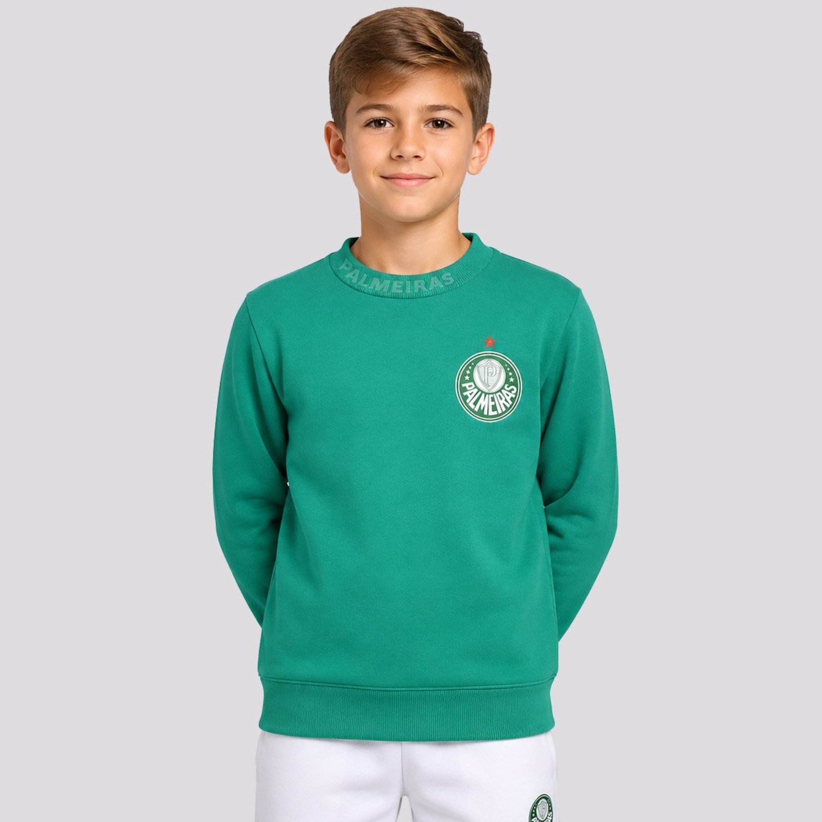 Moletom Palmeiras Embossed Juvenil Verde