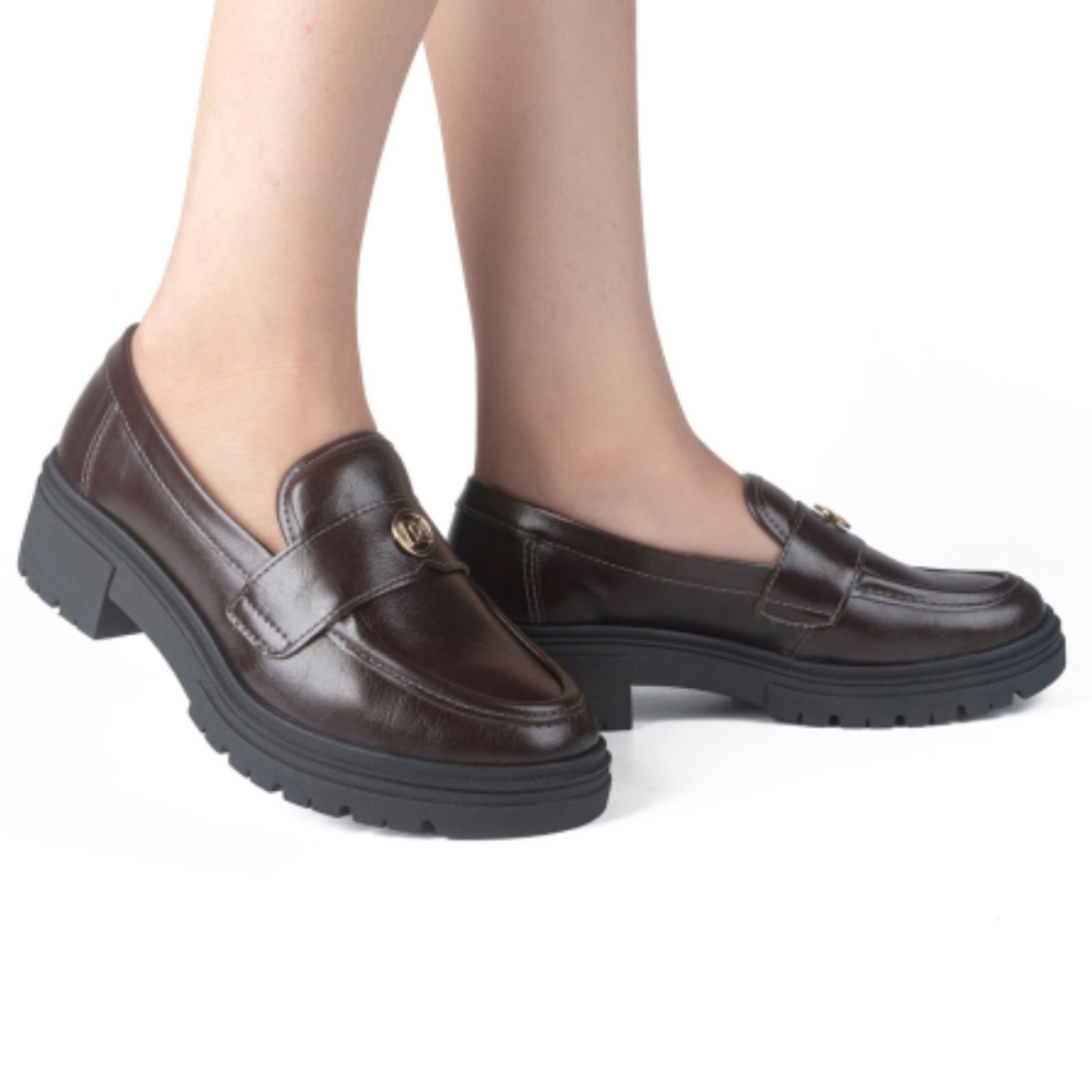 Vista 3 Sapato Dakota Loafer D0131 Feminino marrom marrom