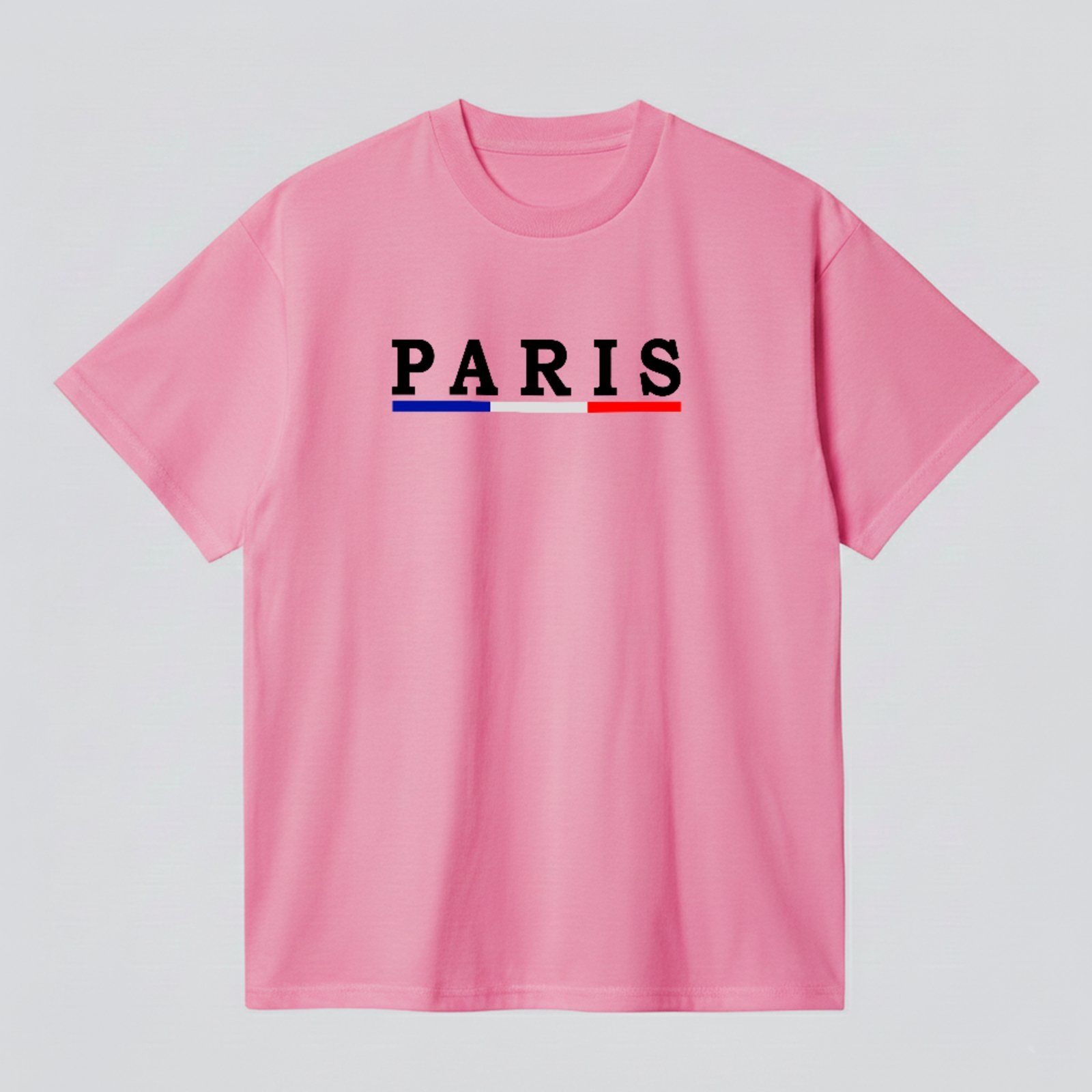Camiseta Básica Paris Minimalista Estilo Conforto e Elegância Rosa